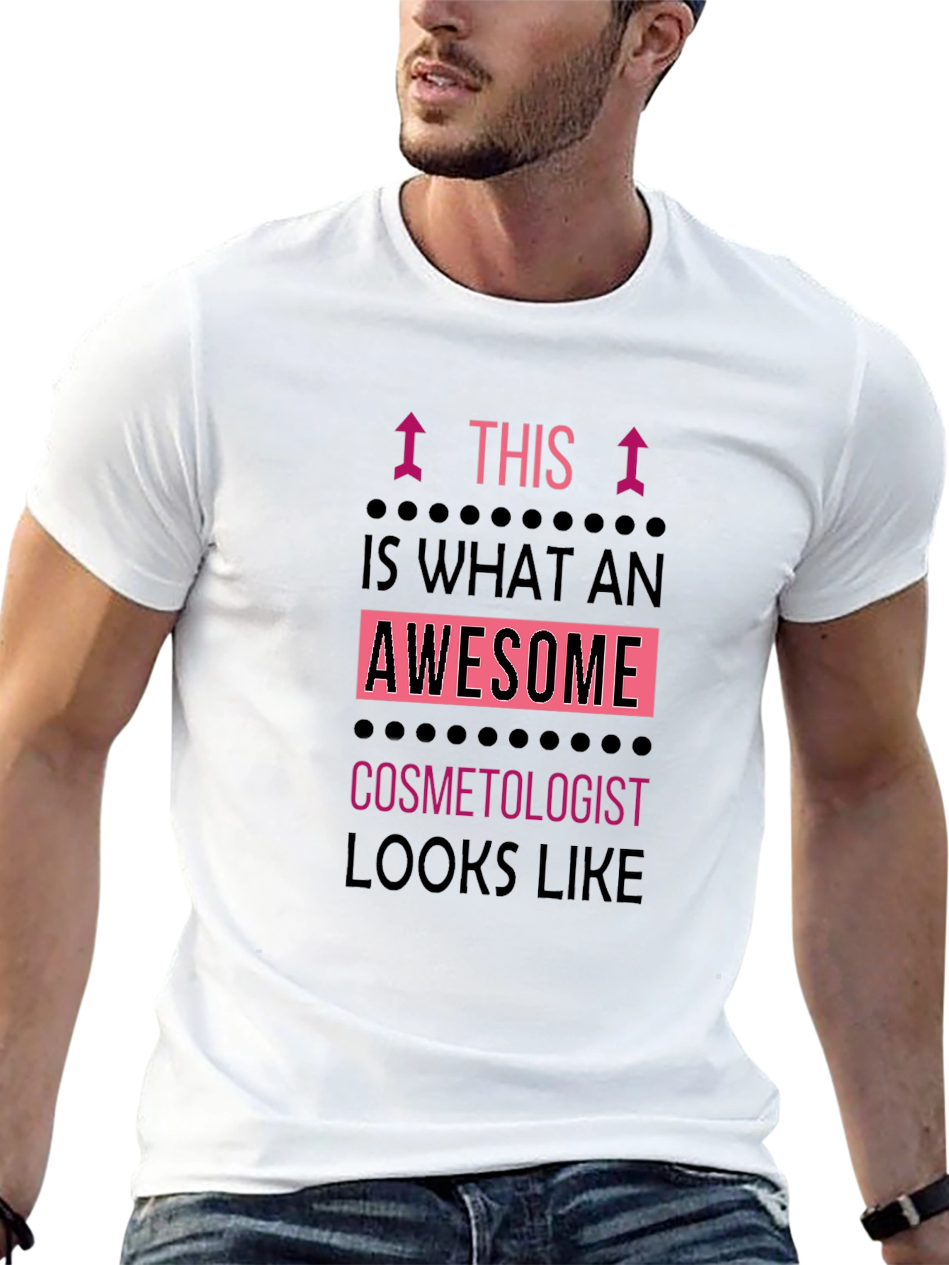 Awesome Cosmetologist T-Shirt Black Graphic Tee