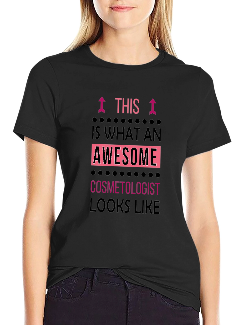 Awesome Cosmetologist T-Shirt Black Graphic Tee