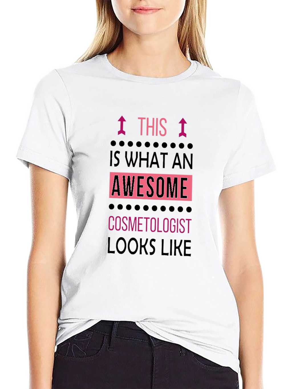 Awesome Cosmetologist T-Shirt Black Graphic Tee