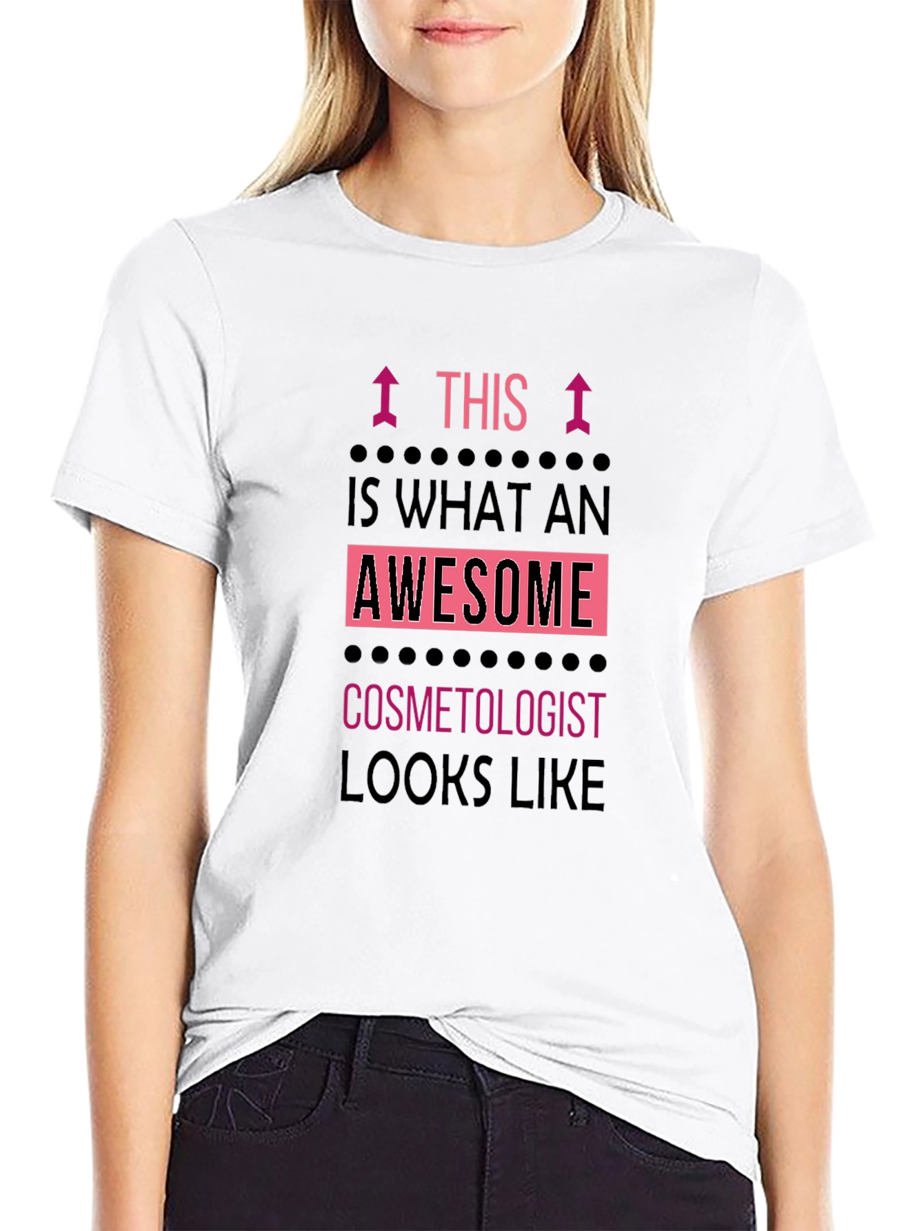 Awesome Cosmetologist T-Shirt Black Graphic Tee
