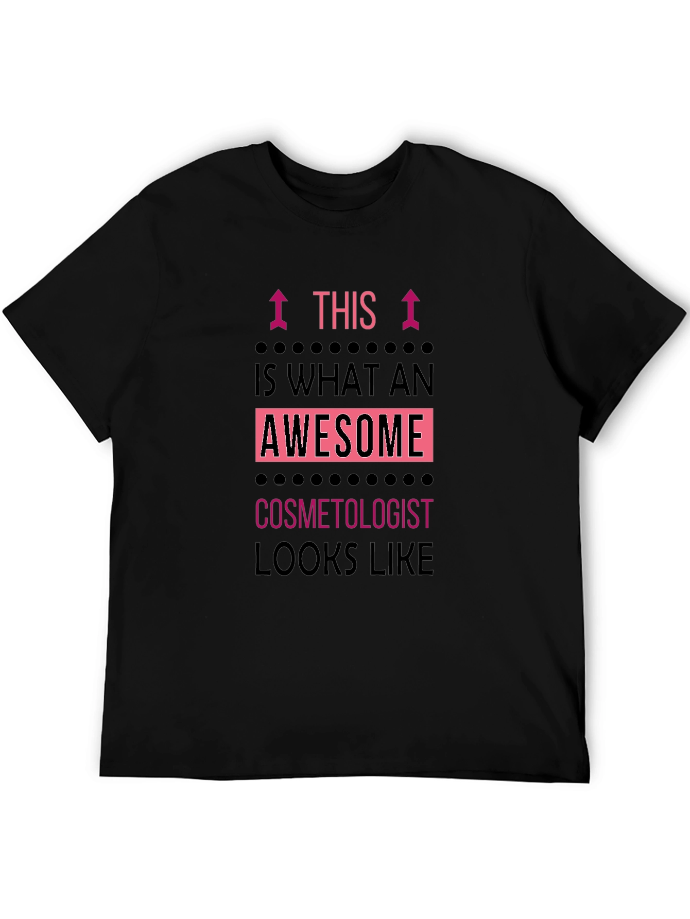 Awesome Cosmetologist T-Shirt Black Graphic Tee