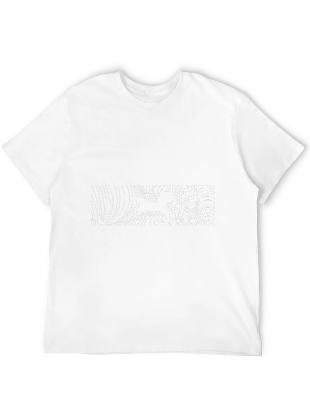 Abstract Lines Graphic Black Tee