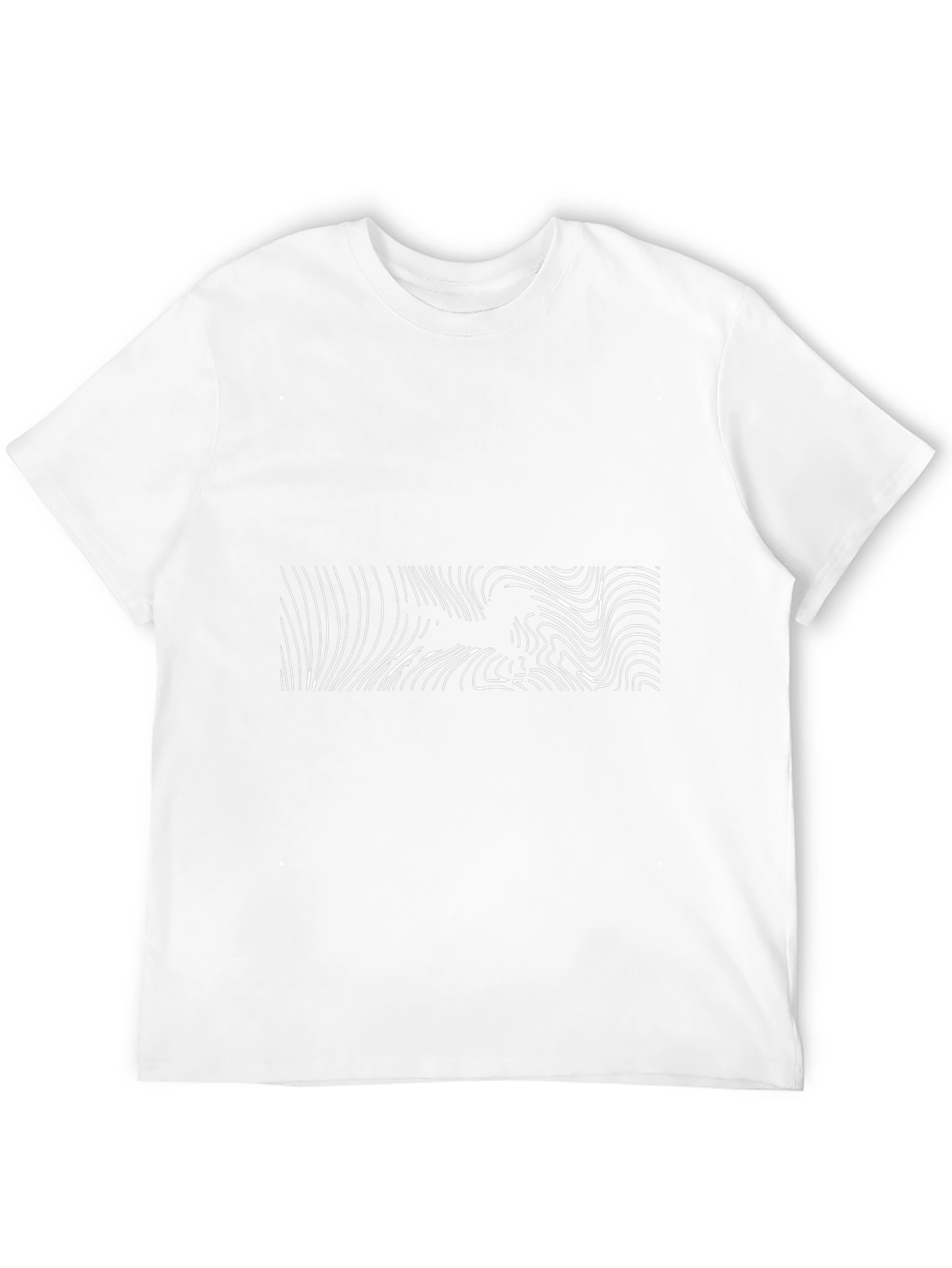 Abstract Lines Graphic Black Tee