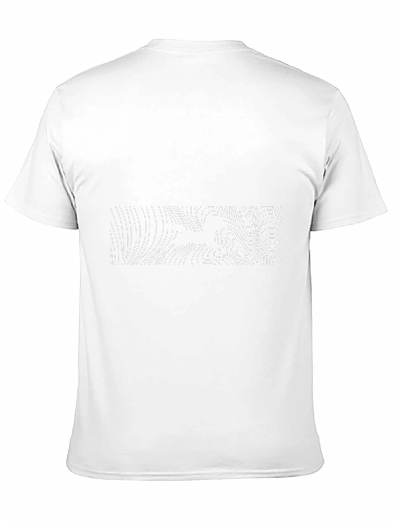 Abstract Lines Graphic Black Tee