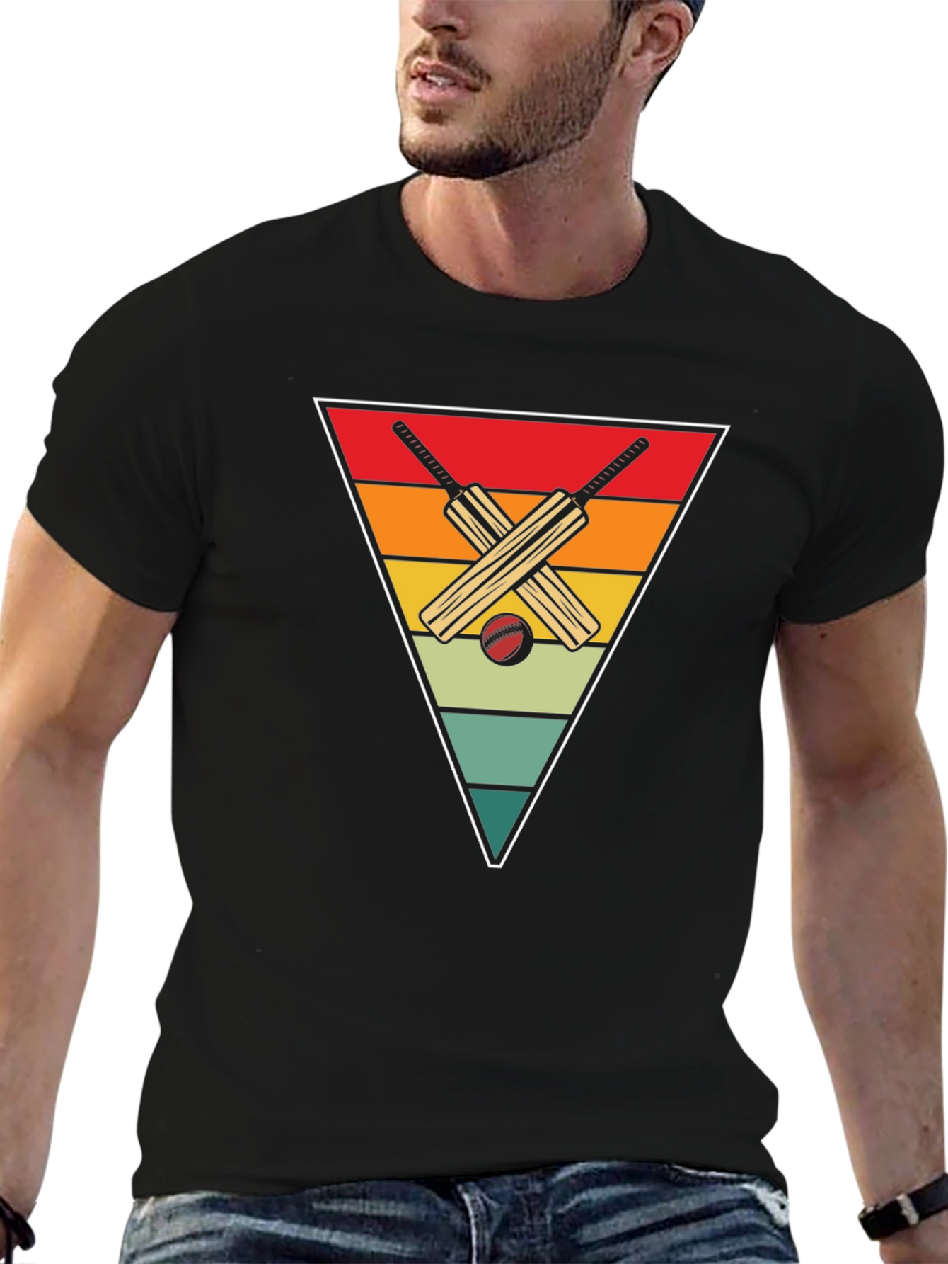 Retro Cricket Bats Graphic Tee