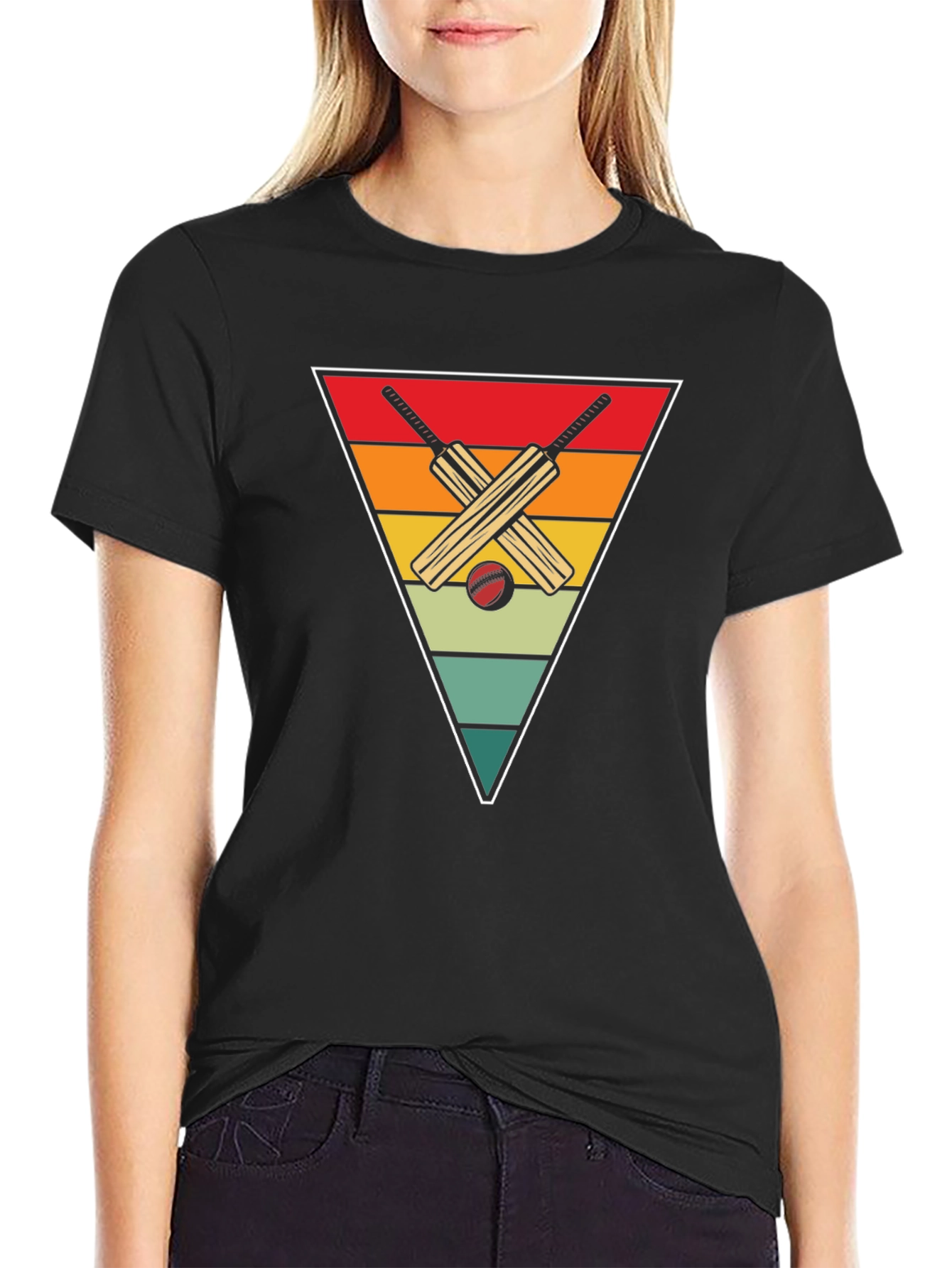 Retro Cricket Bats Graphic Tee