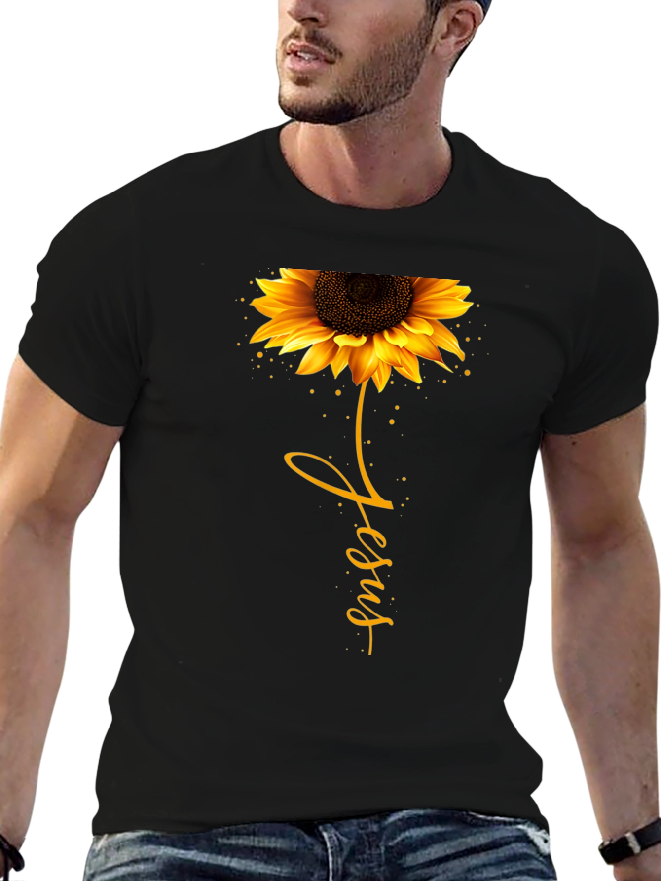 Sunflower Jesus Graphic Tee