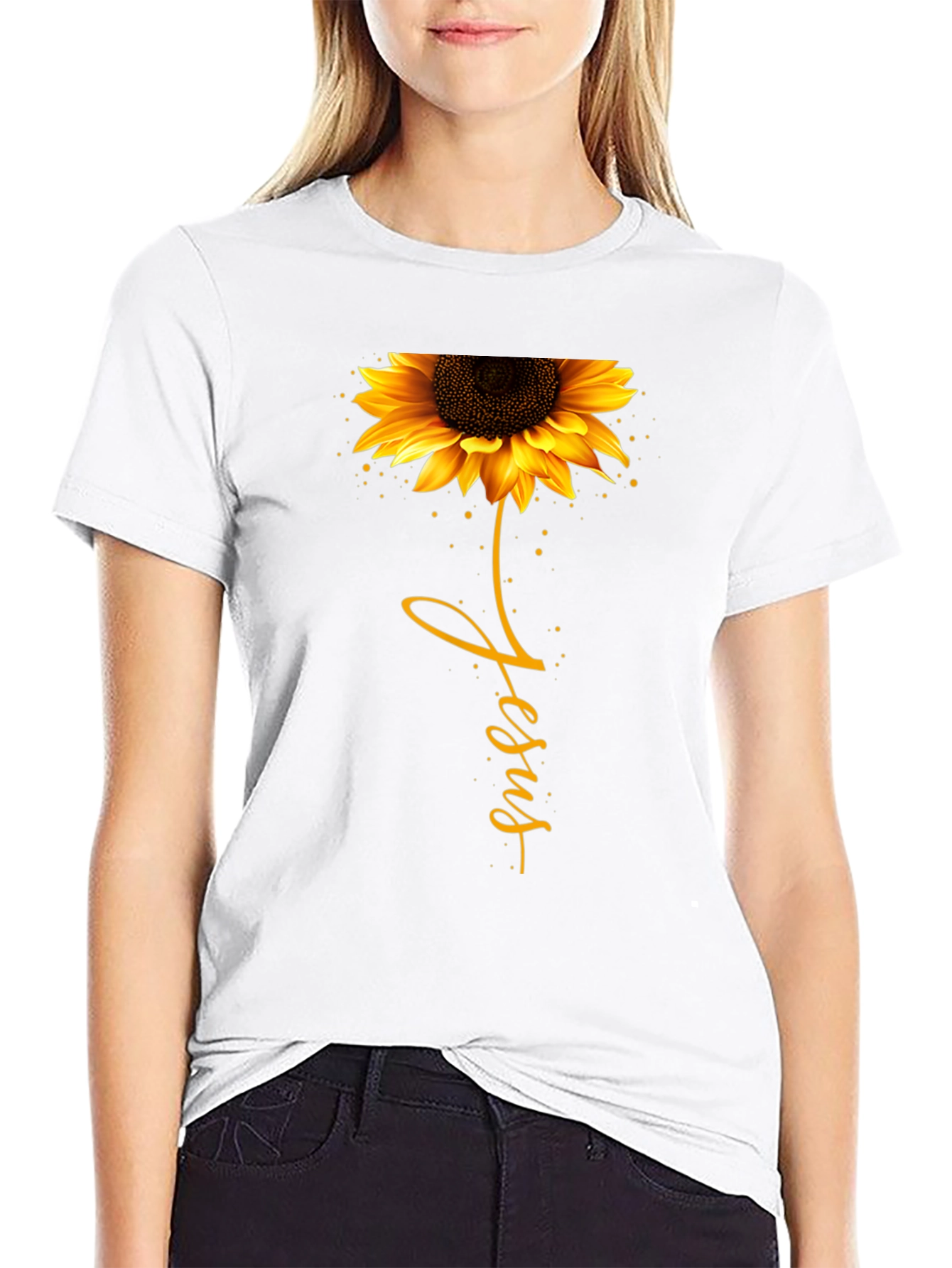 Sunflower Jesus Graphic Tee