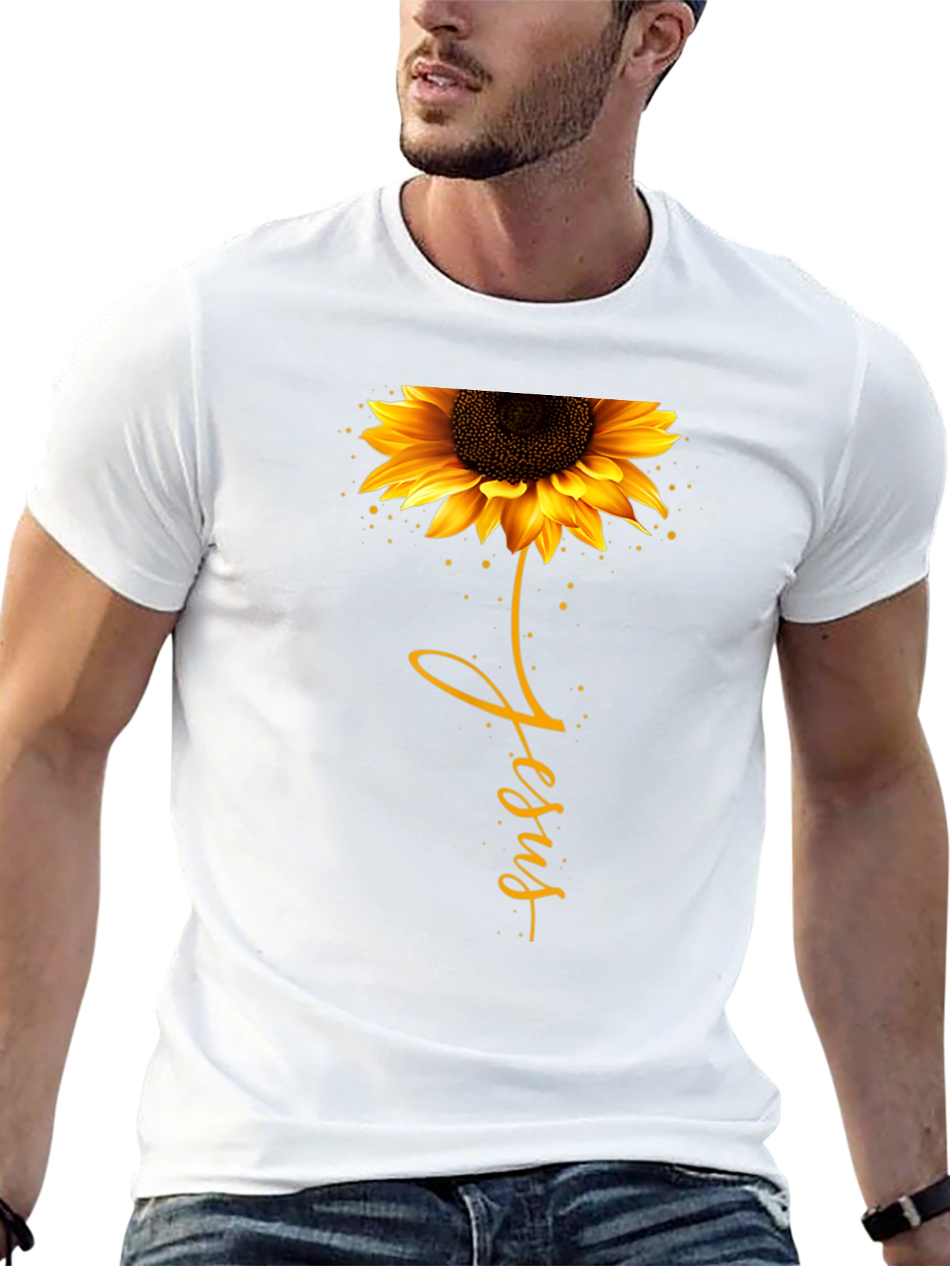 Sunflower Jesus Graphic Tee