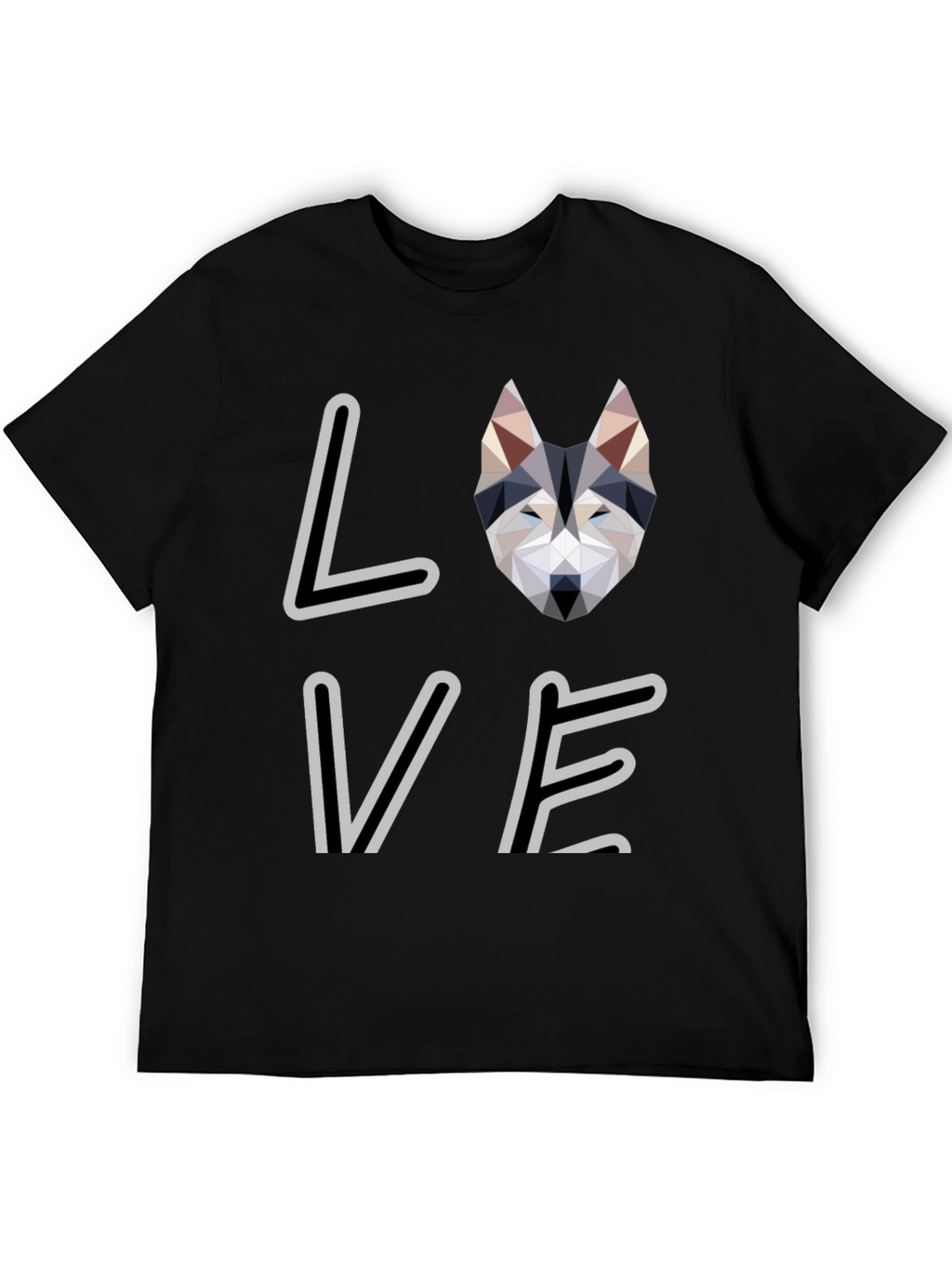 Geometric Dog Love Graphic T-Shirt