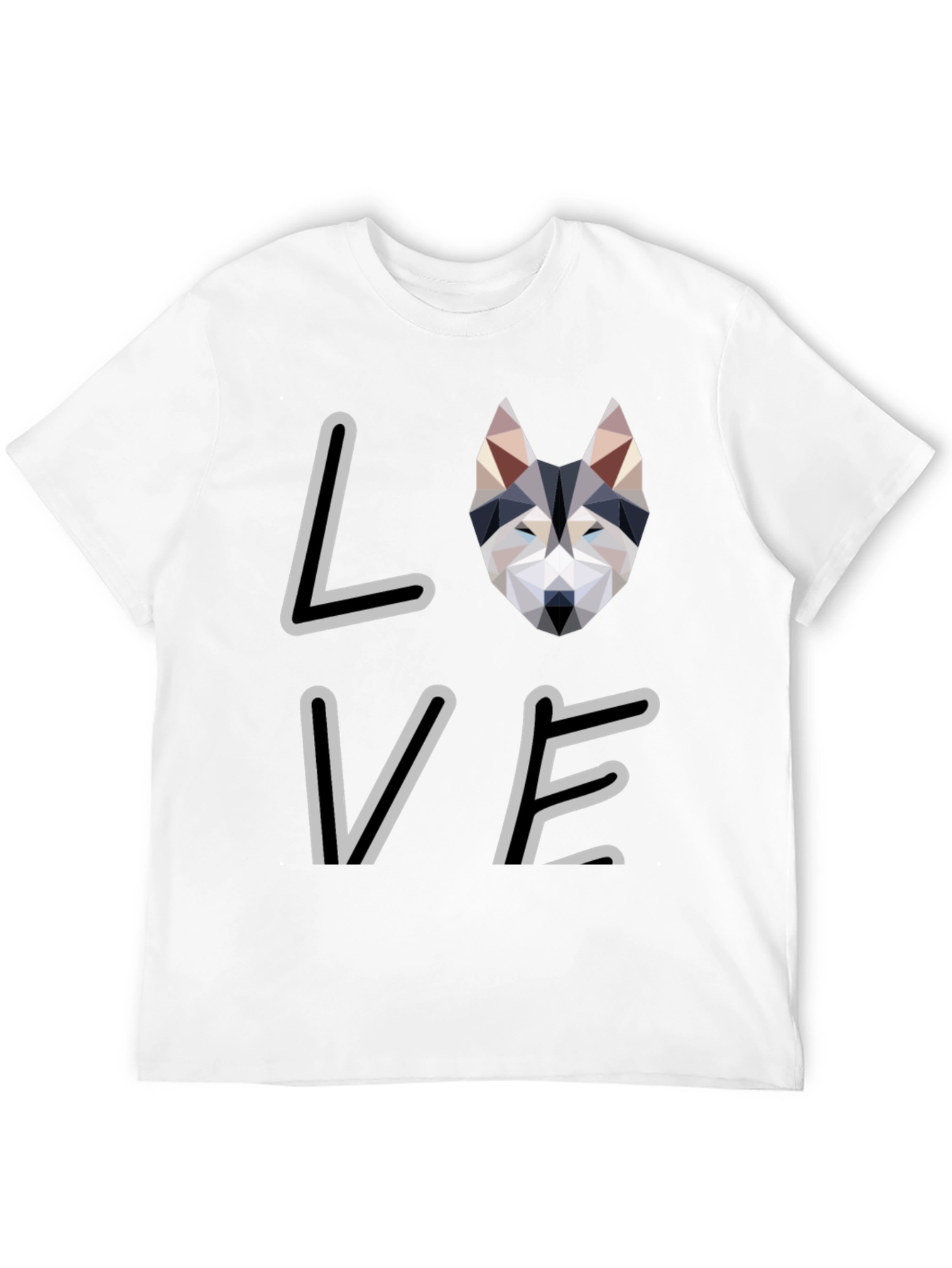 Geometric Dog Love Graphic T-Shirt