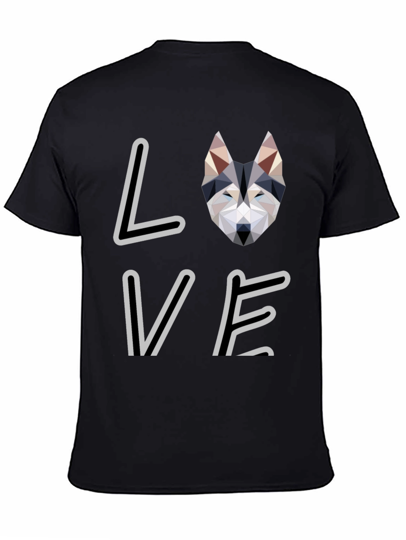 Geometric Dog Love Graphic T-Shirt