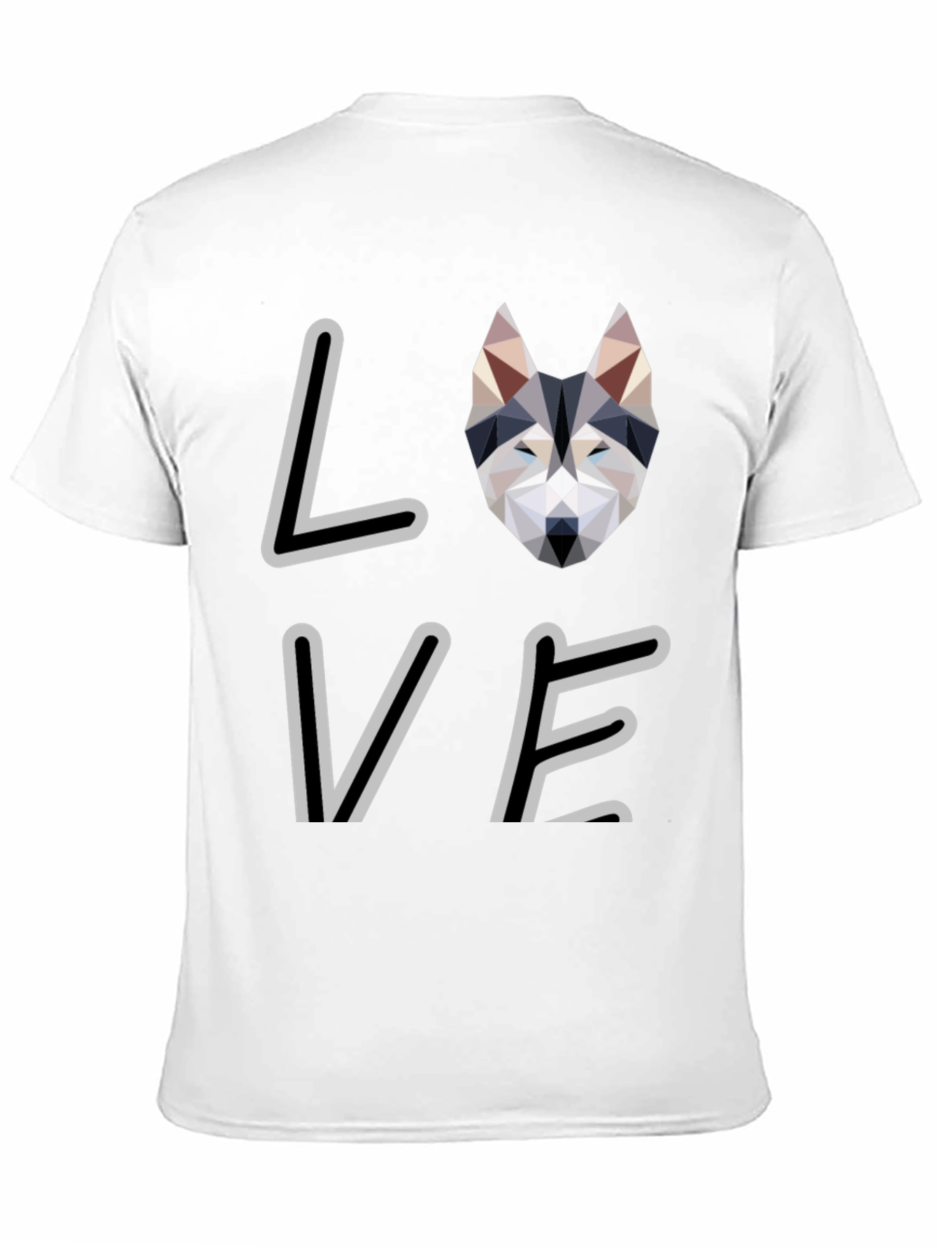 Geometric Dog Love Graphic T-Shirt