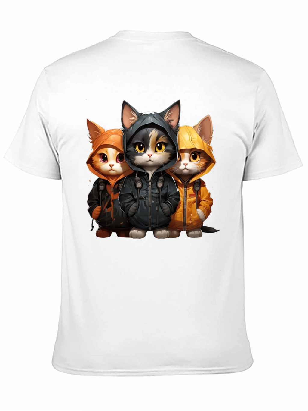 Cool Cats in Hoodies Graphic Tee