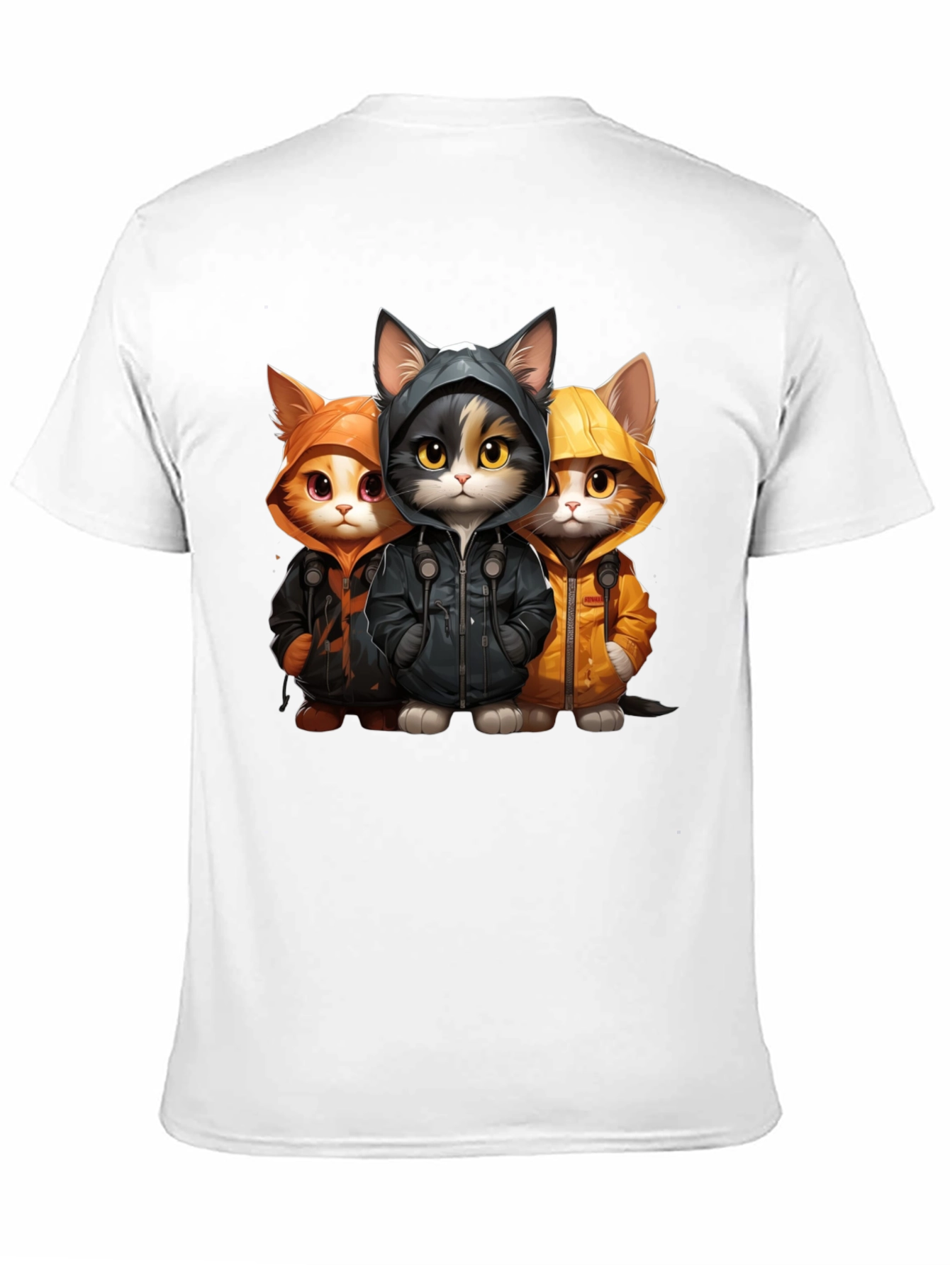 Cool Cats in Hoodies Graphic Tee