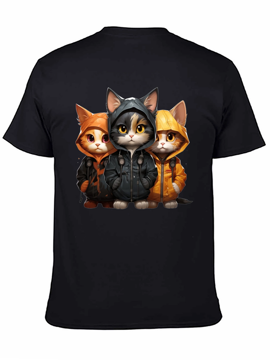 Cool Cats in Hoodies Graphic Tee