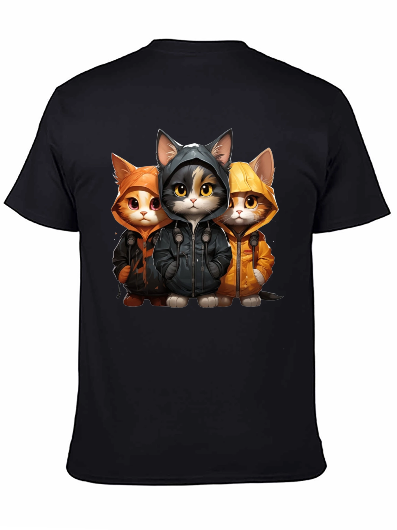 Cool Cats in Hoodies Graphic Tee