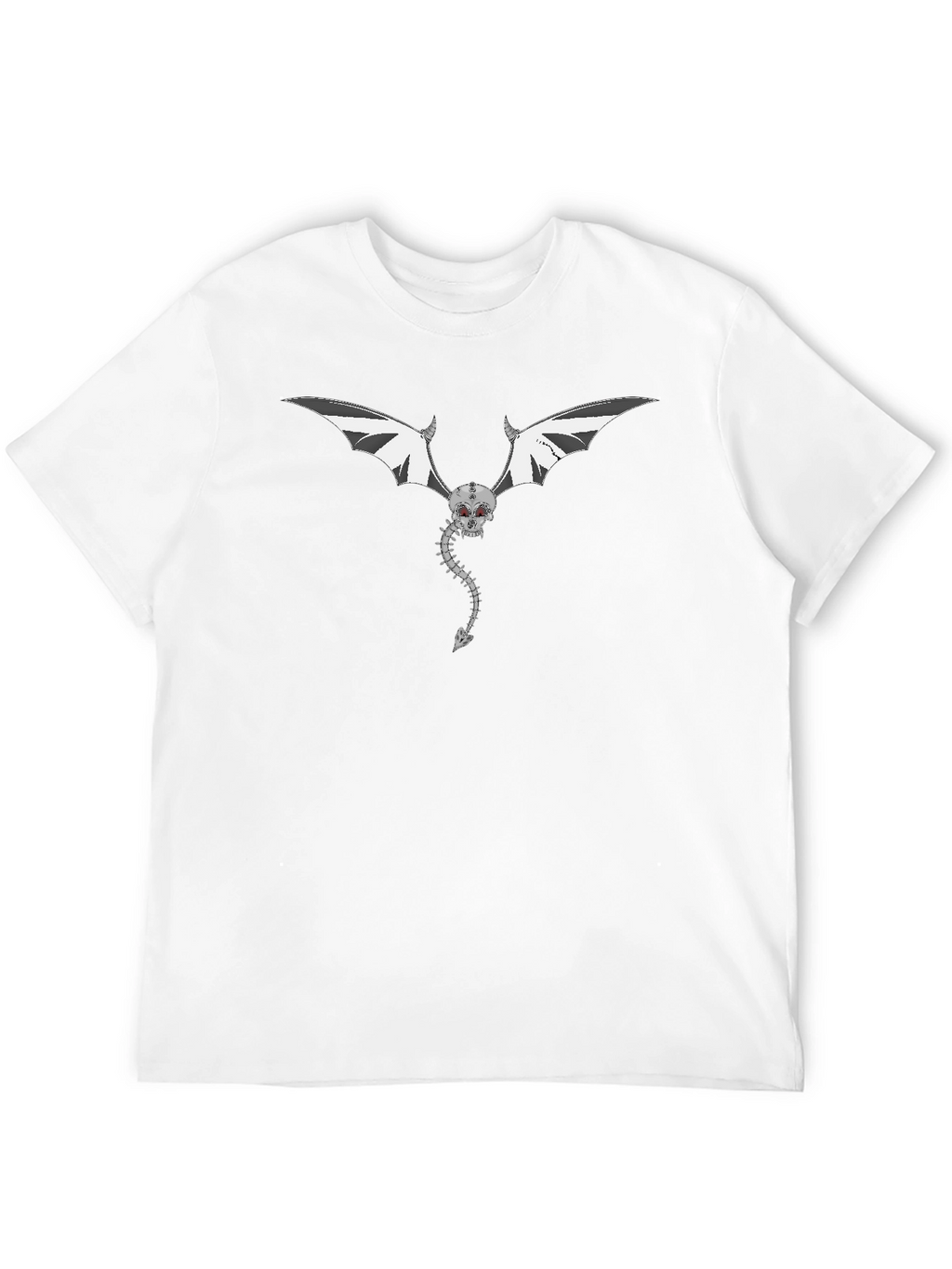 Skull Dragon Graphic Print T-Shirt