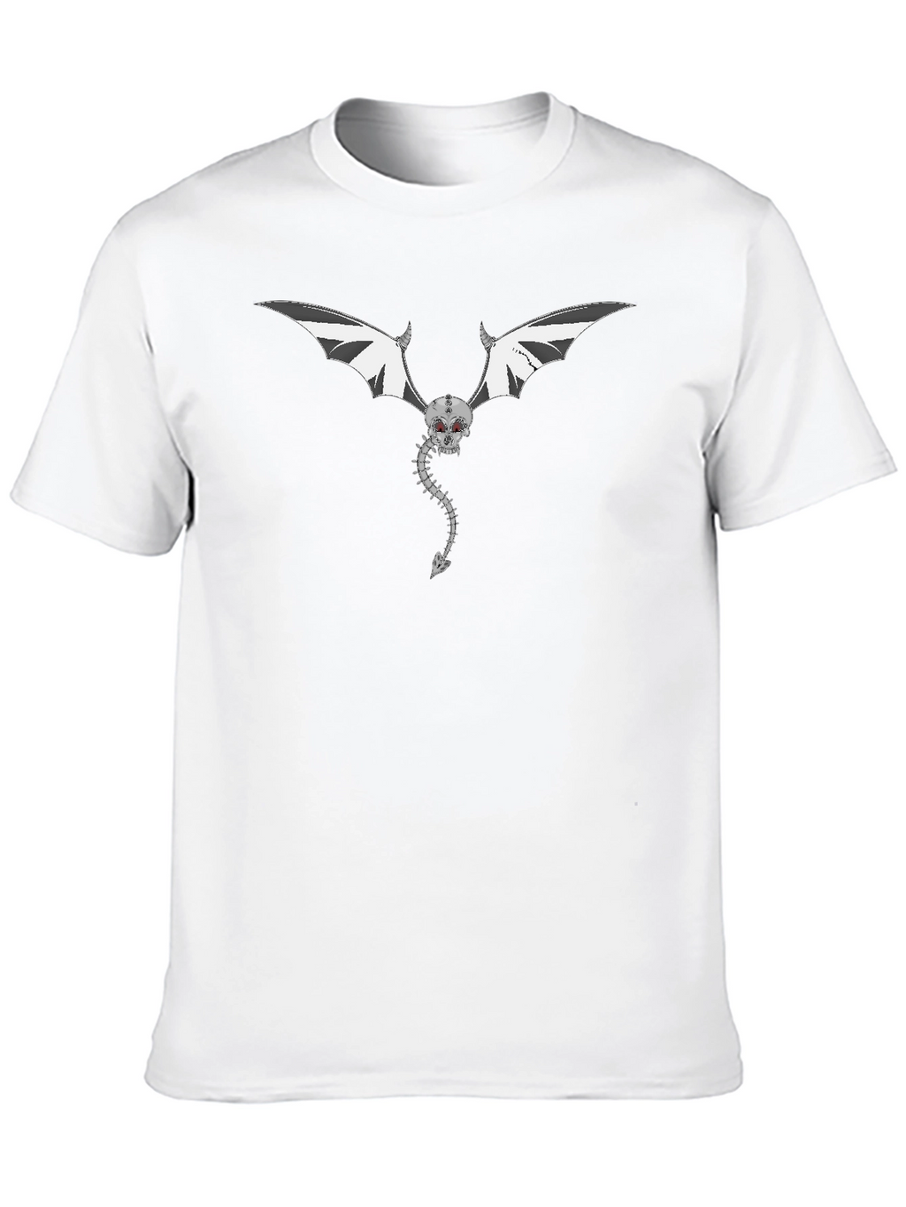 Skull Dragon Graphic Print T-Shirt