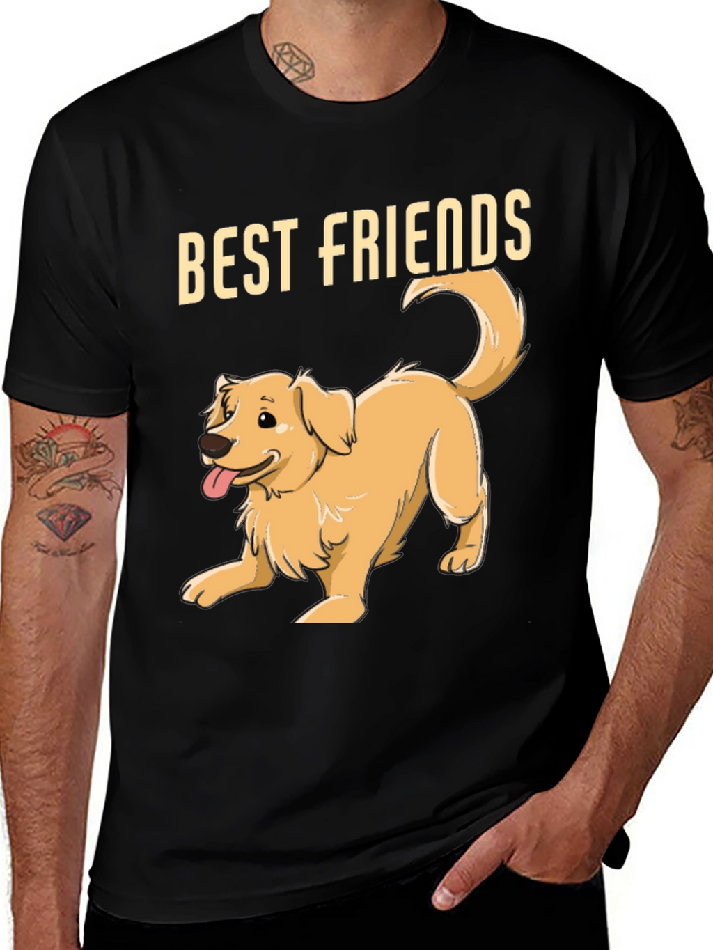 Best Friends Golden Retriever Dog T-Shirt