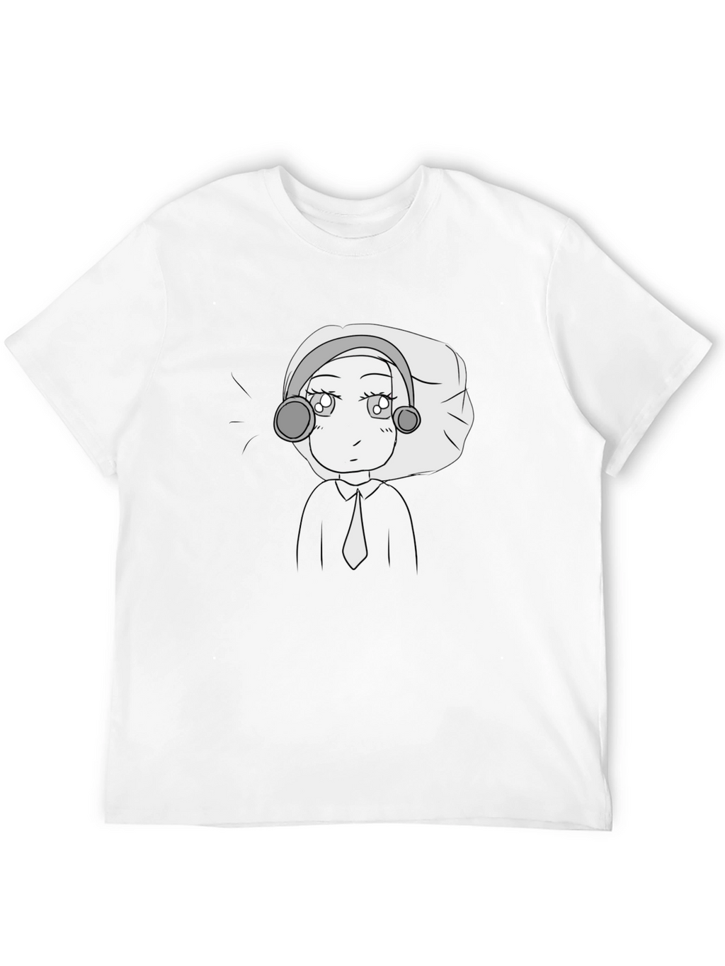 Anime Girl Black T-Shirt