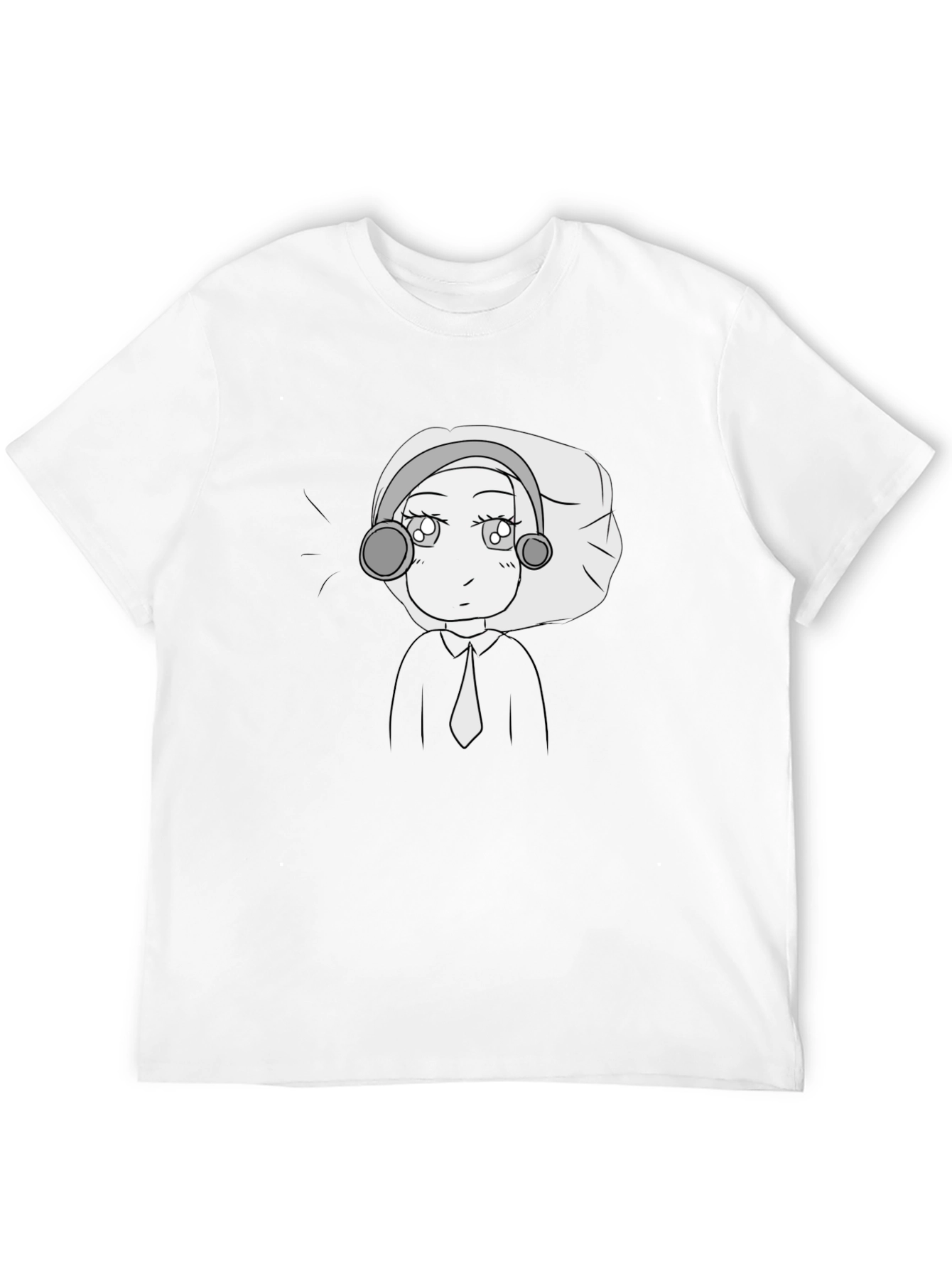 Anime Girl Black T-Shirt