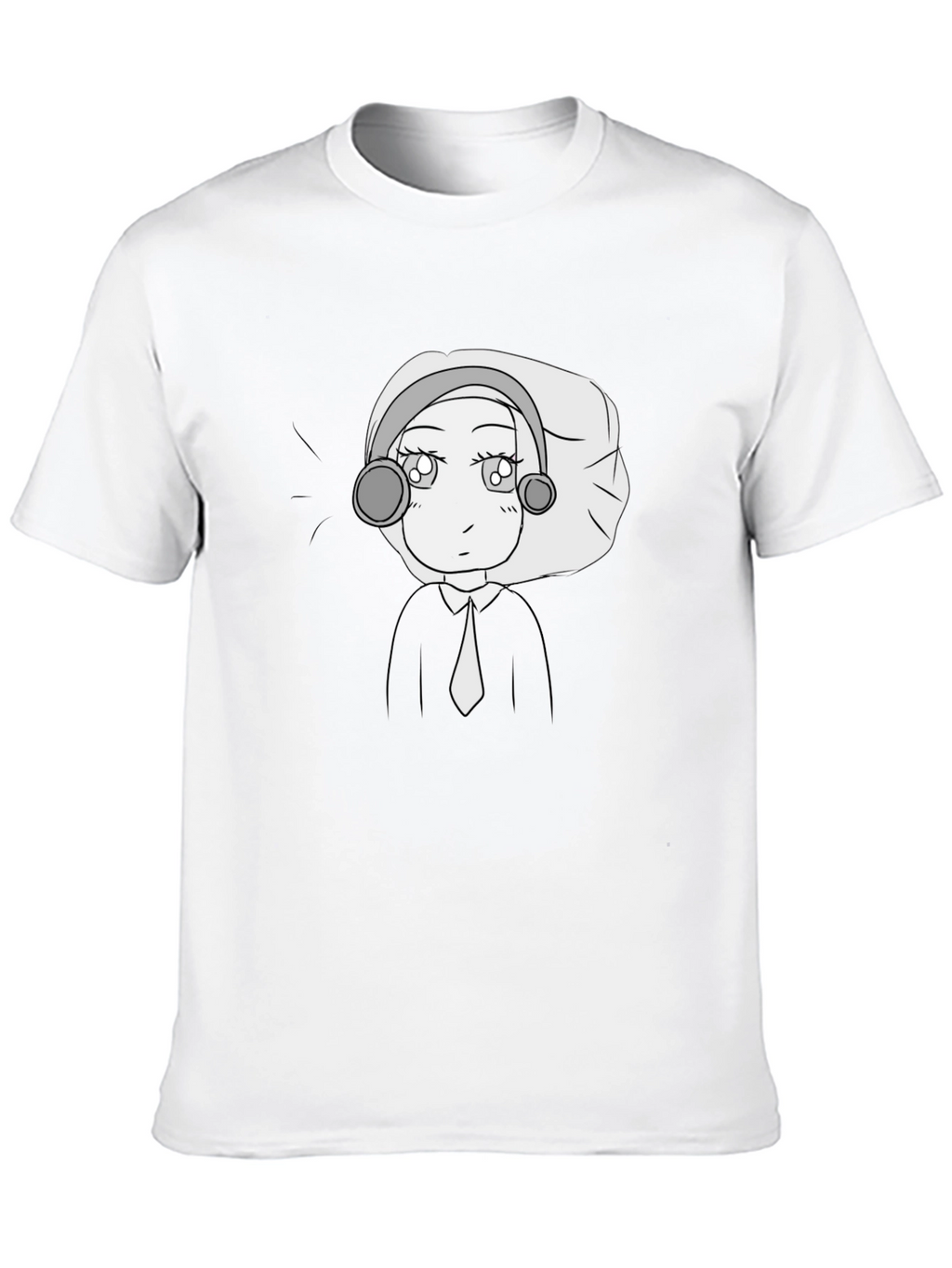 Anime Girl Black T-Shirt