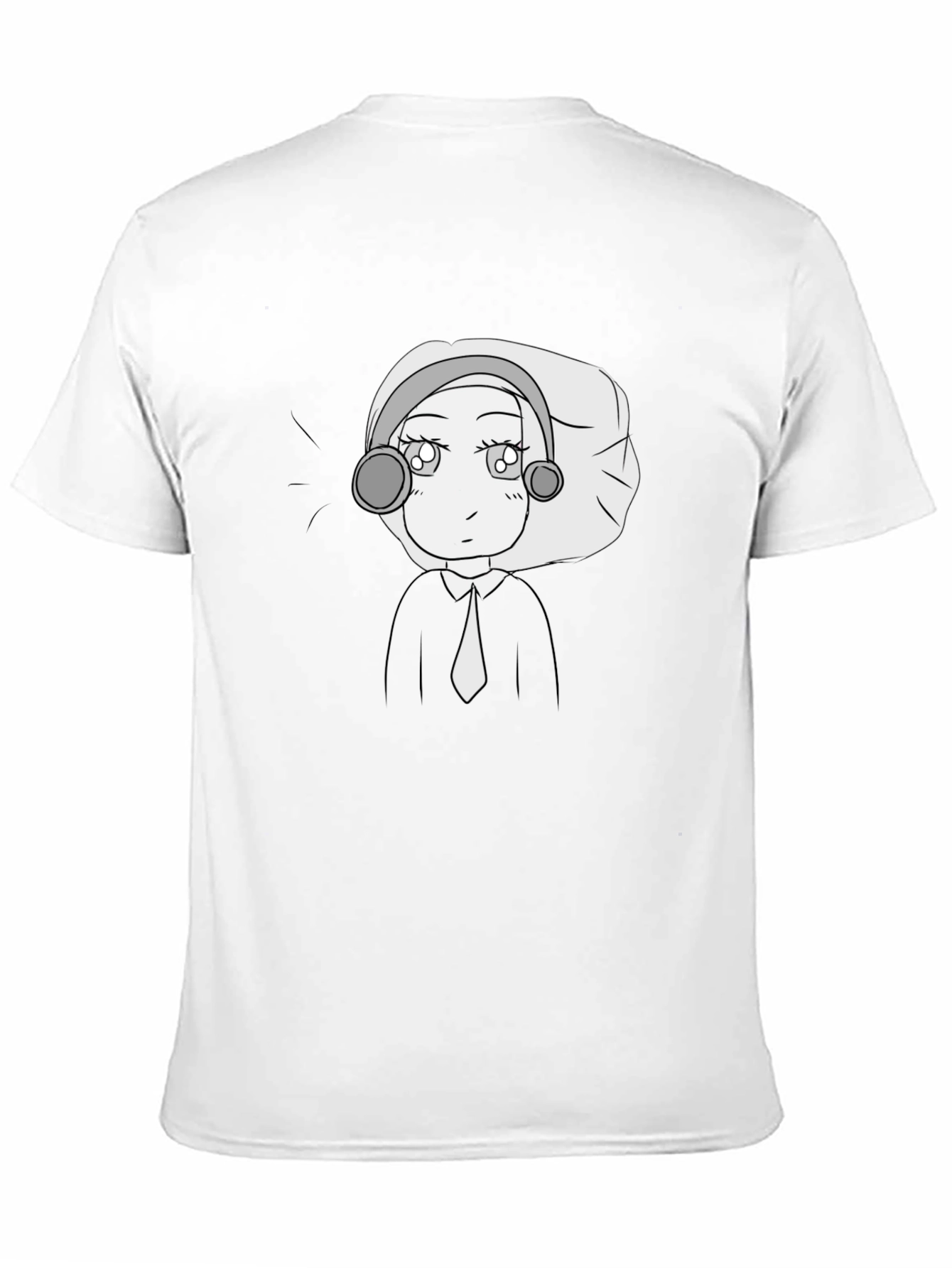 Anime Girl Black T-Shirt