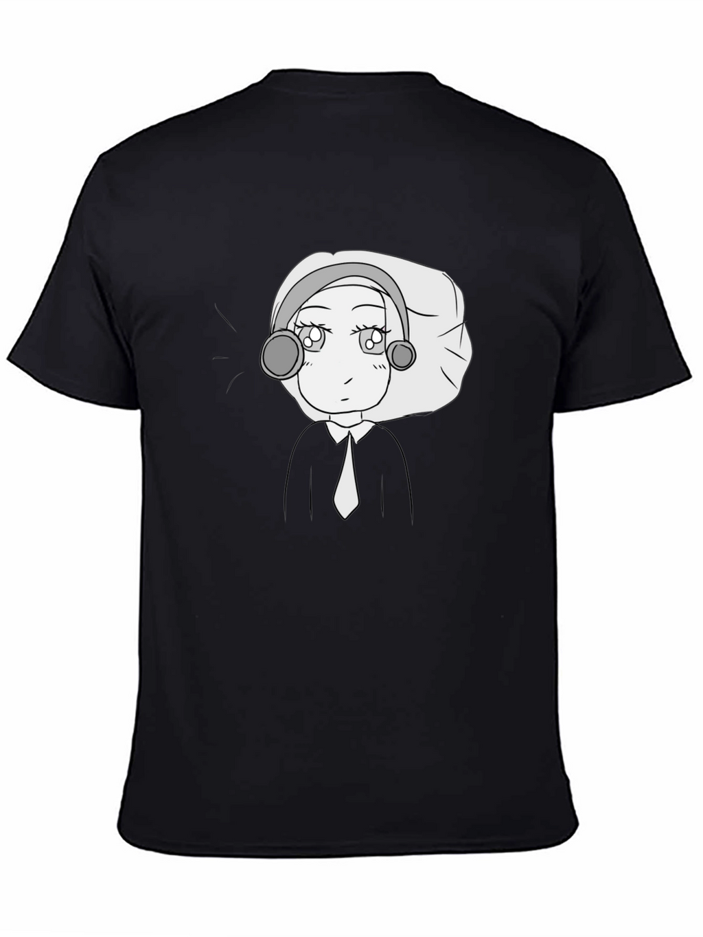 Anime Girl Black T-Shirt