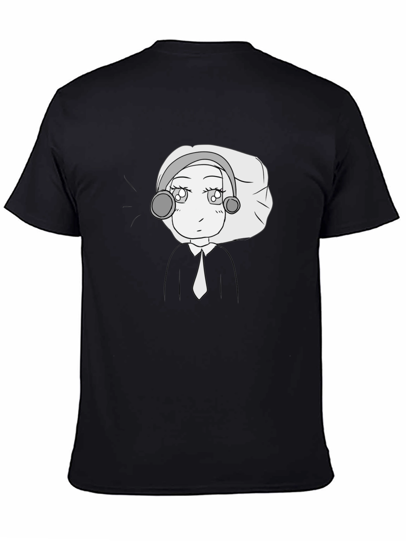 Anime Girl Black T-Shirt