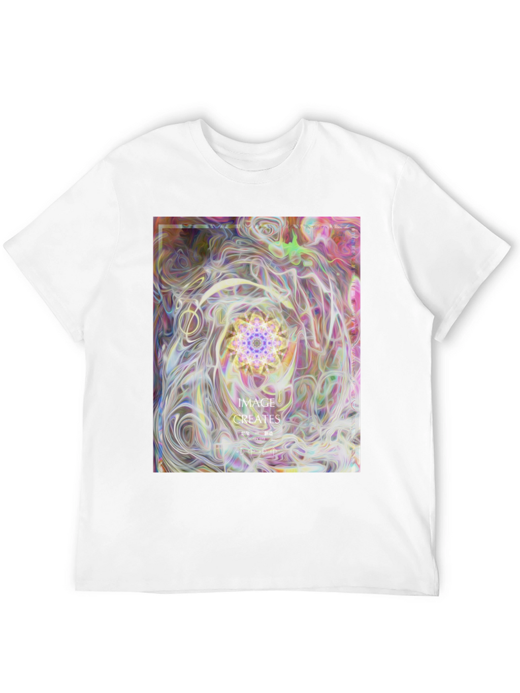 Abstract Art Graphic Tee - Black