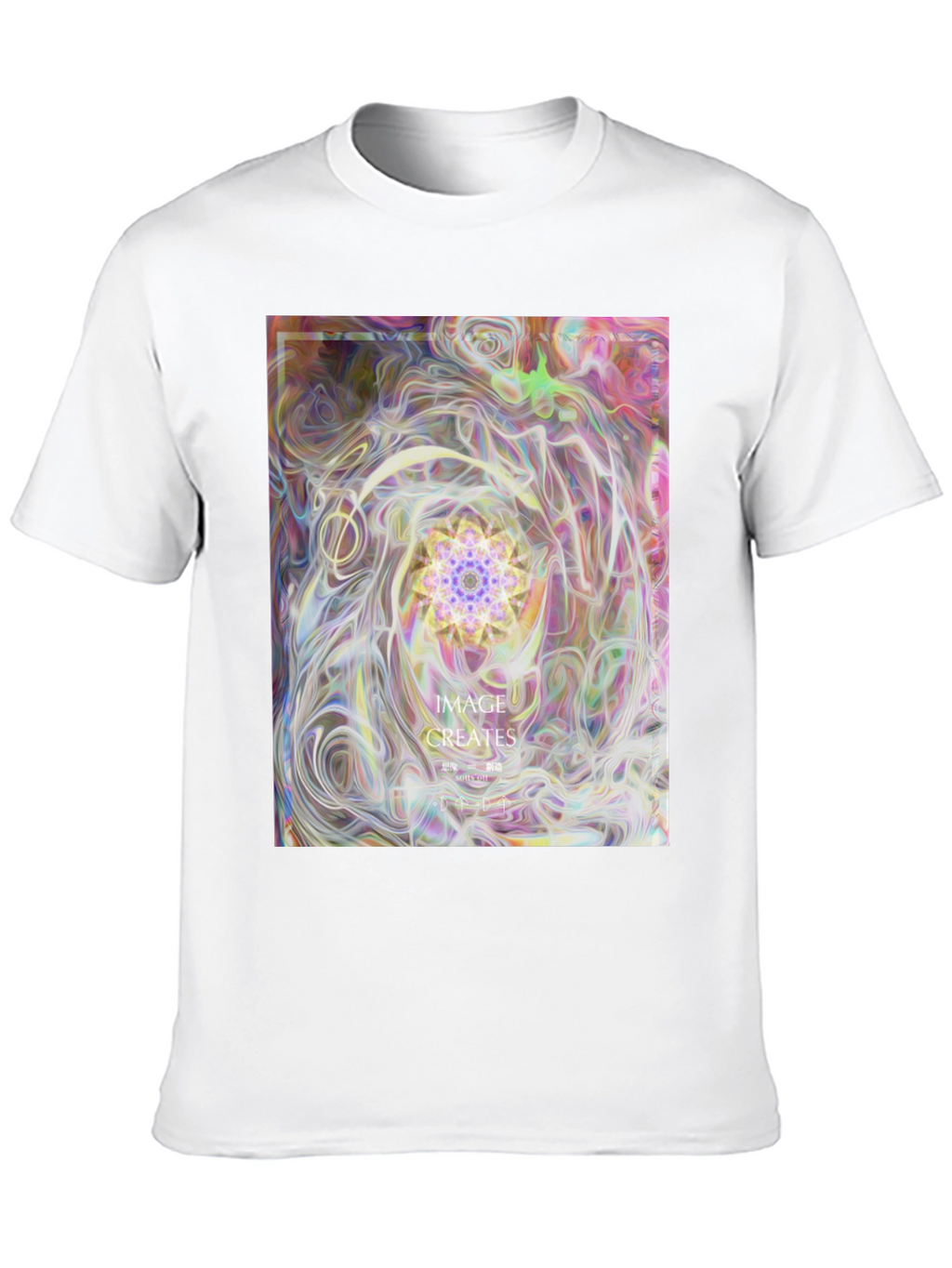 Abstract Art Graphic Tee - Black