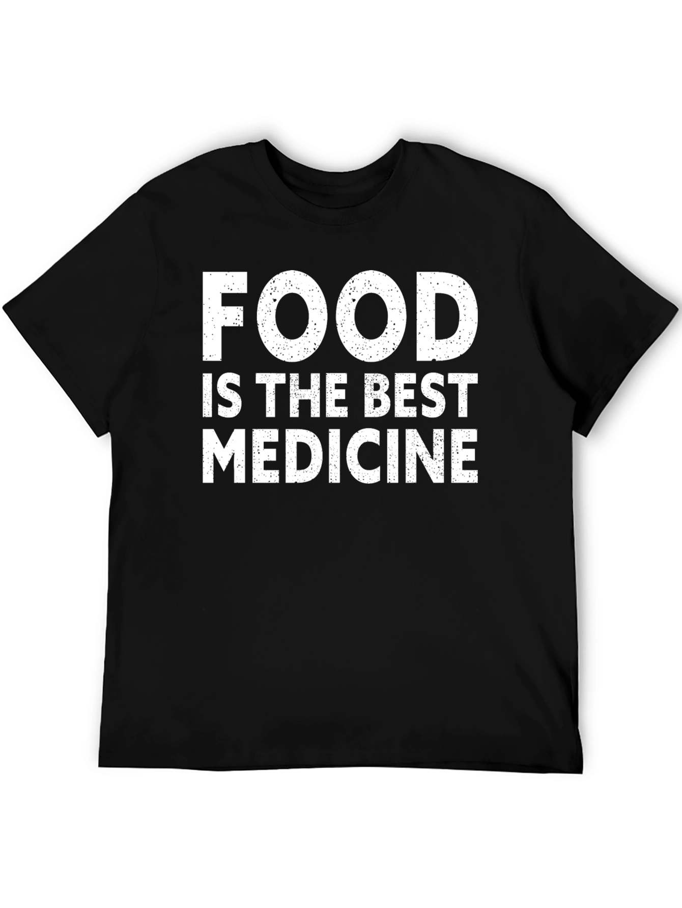 Food is The Best Medicine Black T-Shirt