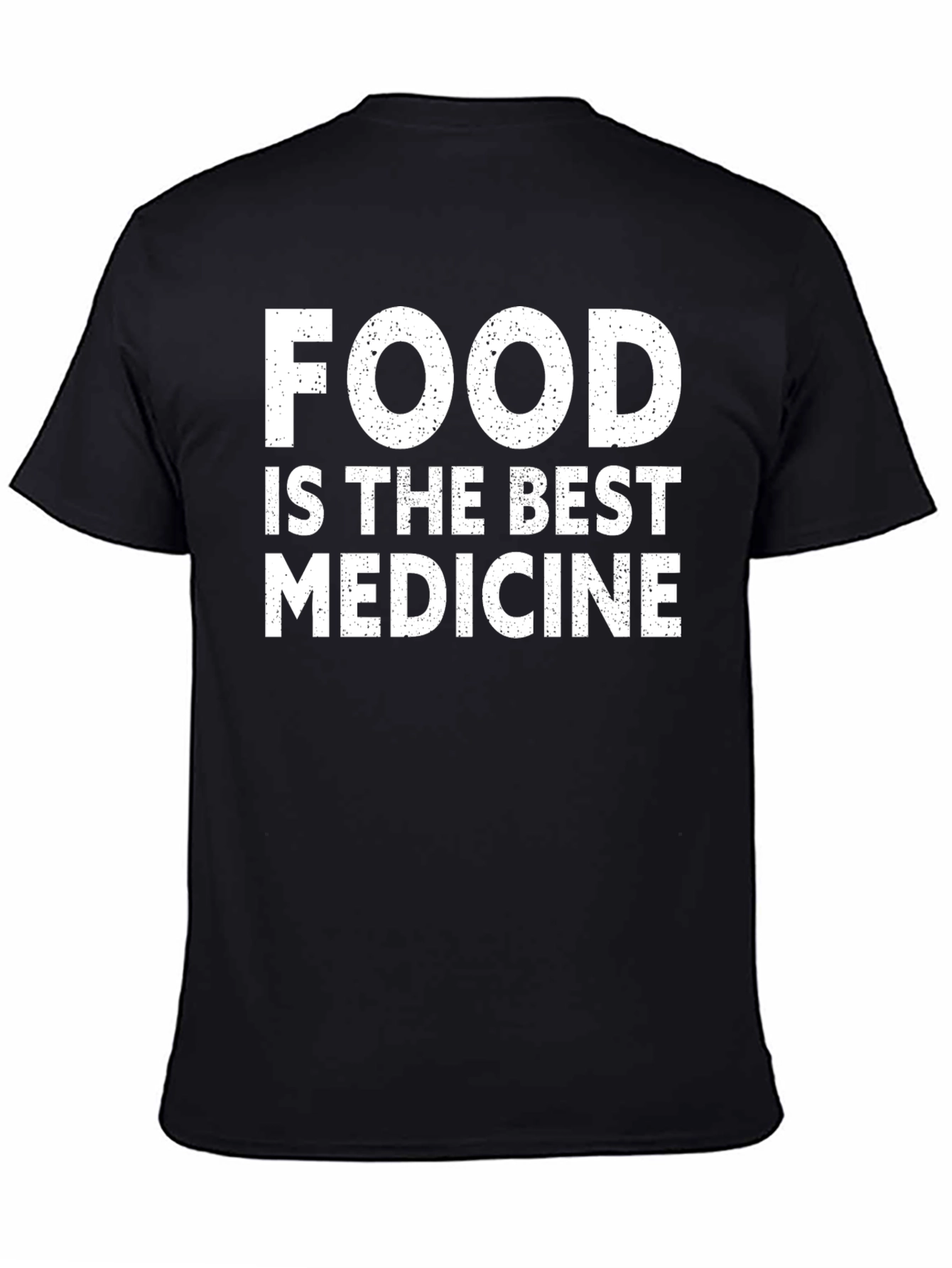 Food is The Best Medicine Black T-Shirt