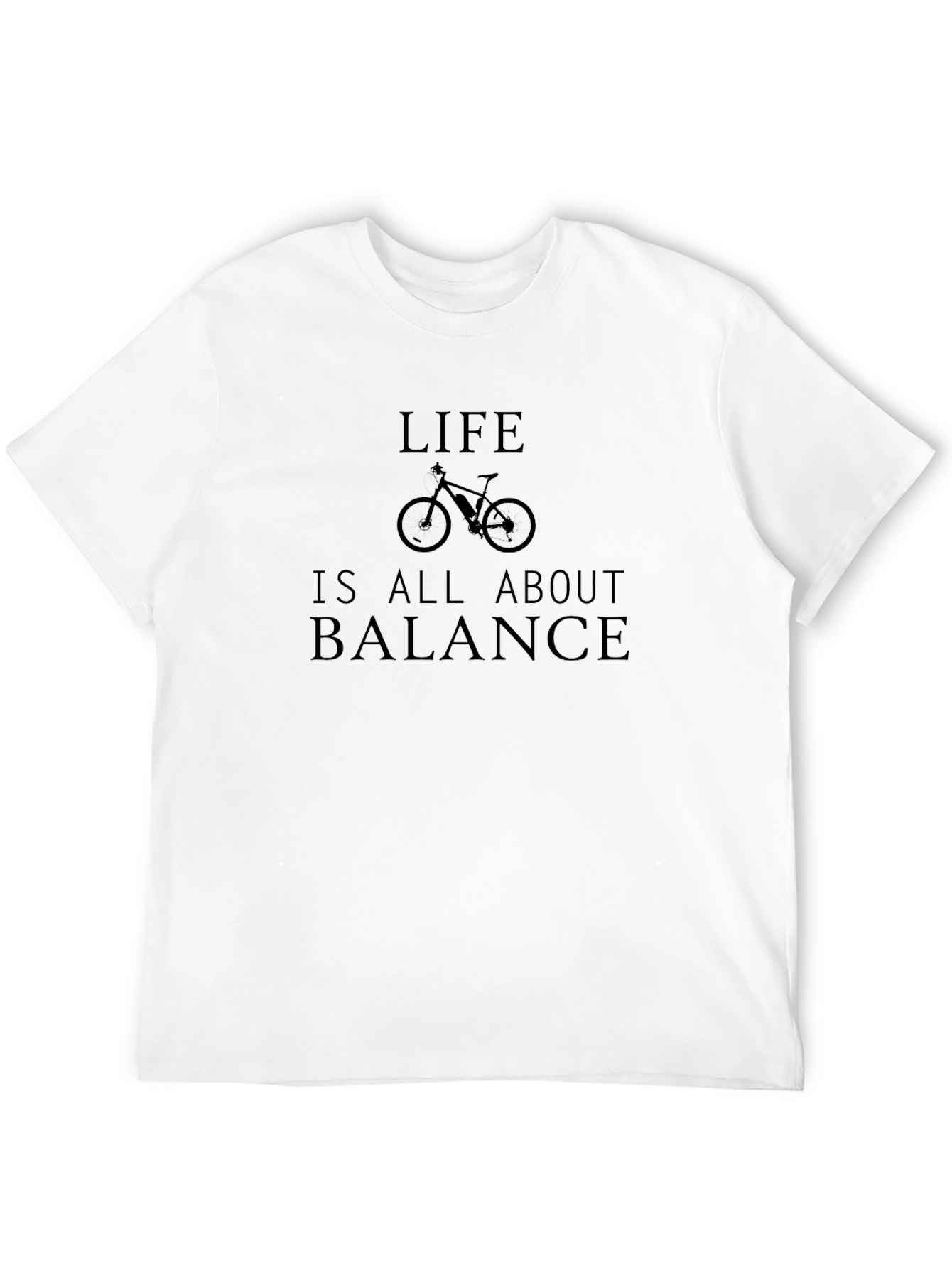Life Balance Bike Graphic T-Shirt - Black