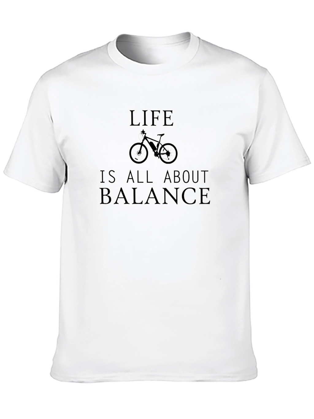 Life Balance Bike Graphic T-Shirt - Black