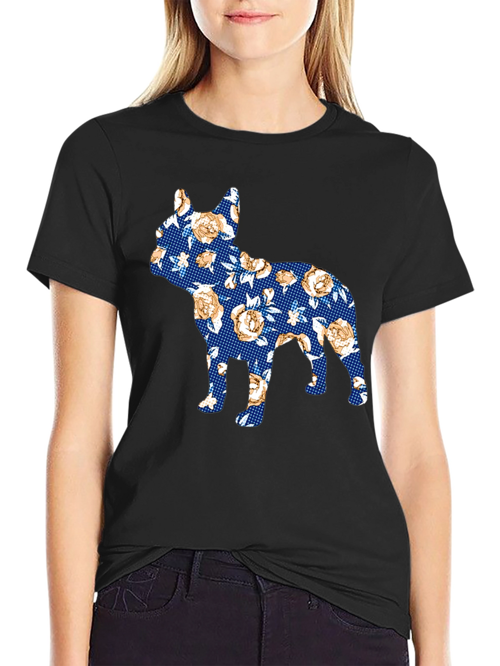 Floral Dog Print T-Shirt