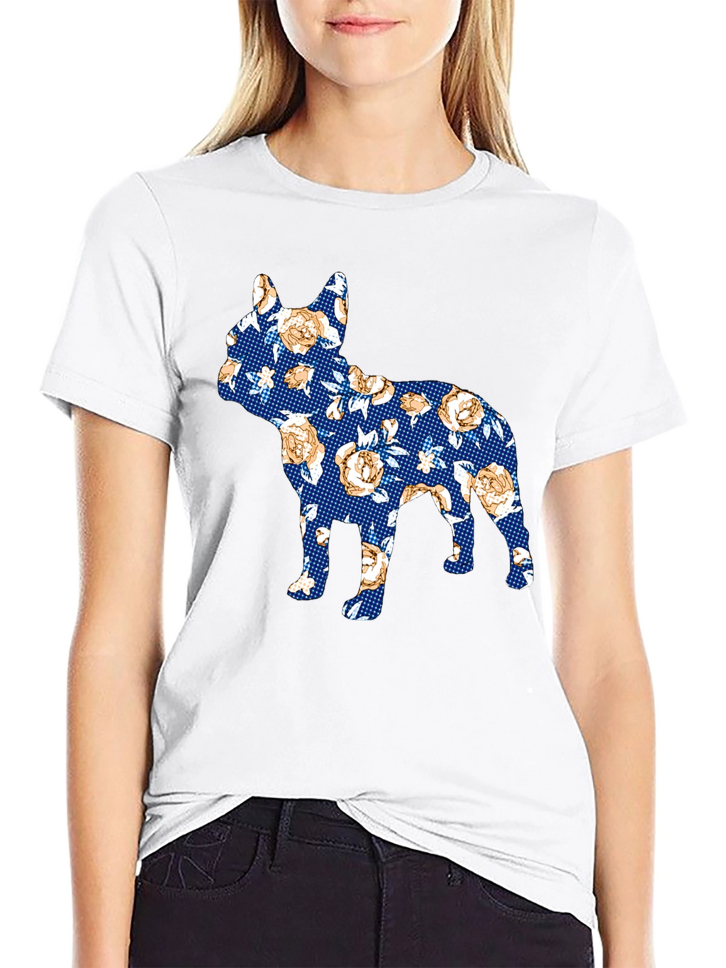 Floral Dog Print T-Shirt