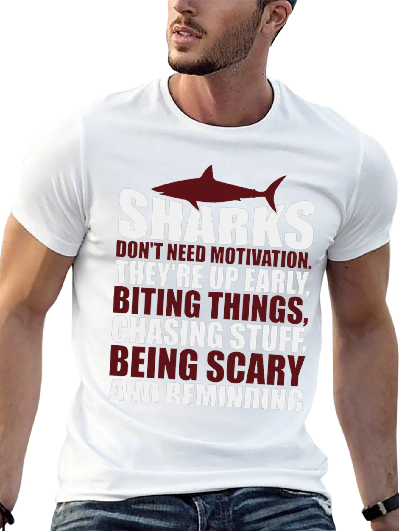 Shark Motivation T-Shirt - Up Early Biting