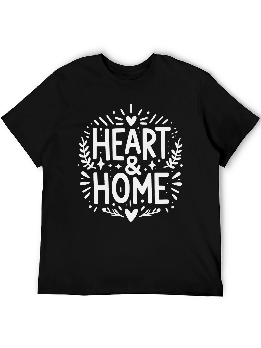 Heart & Home Graphic Tee - Black
