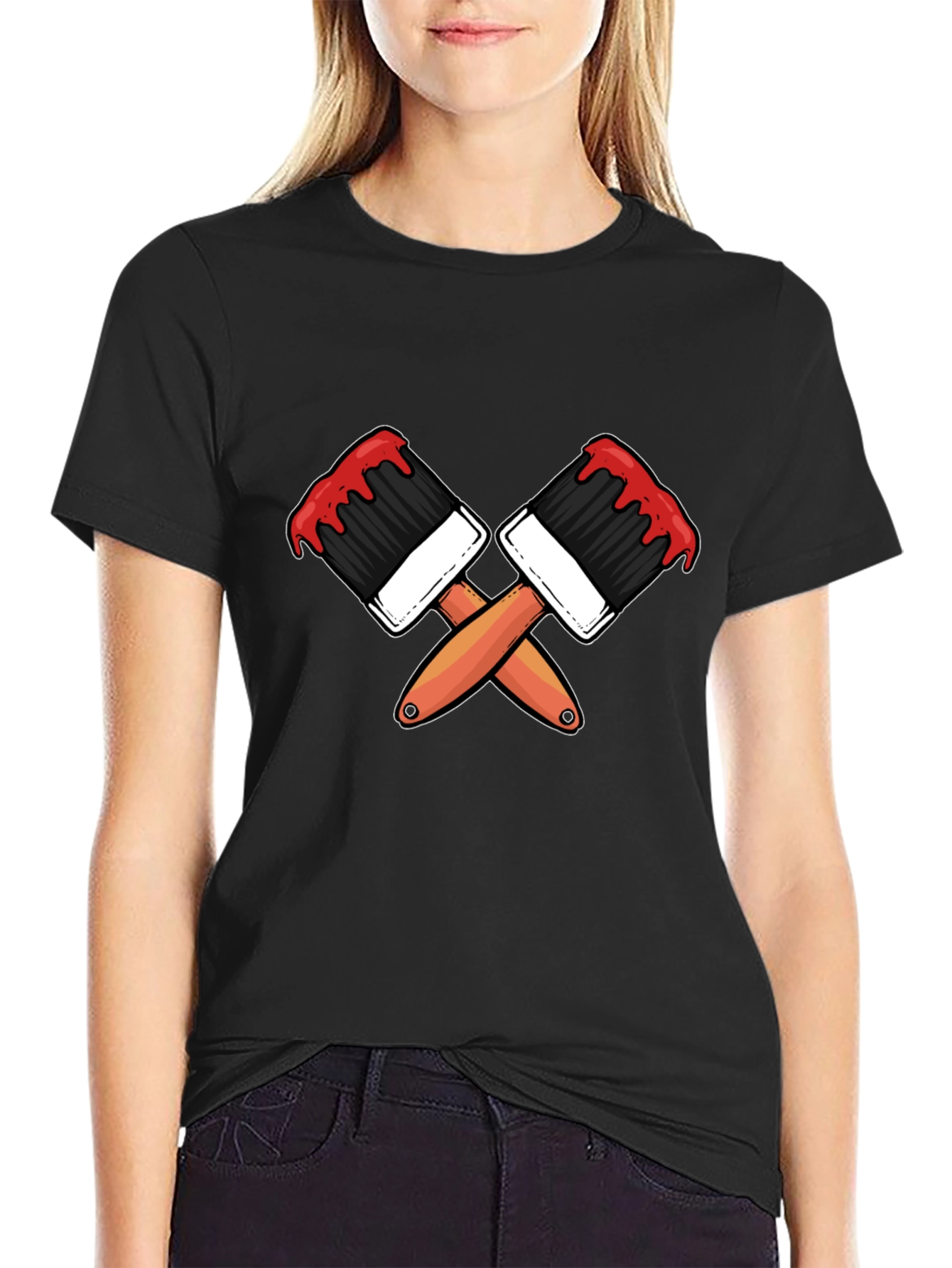 Paint Brush Graphic Tee - Artist Apparel