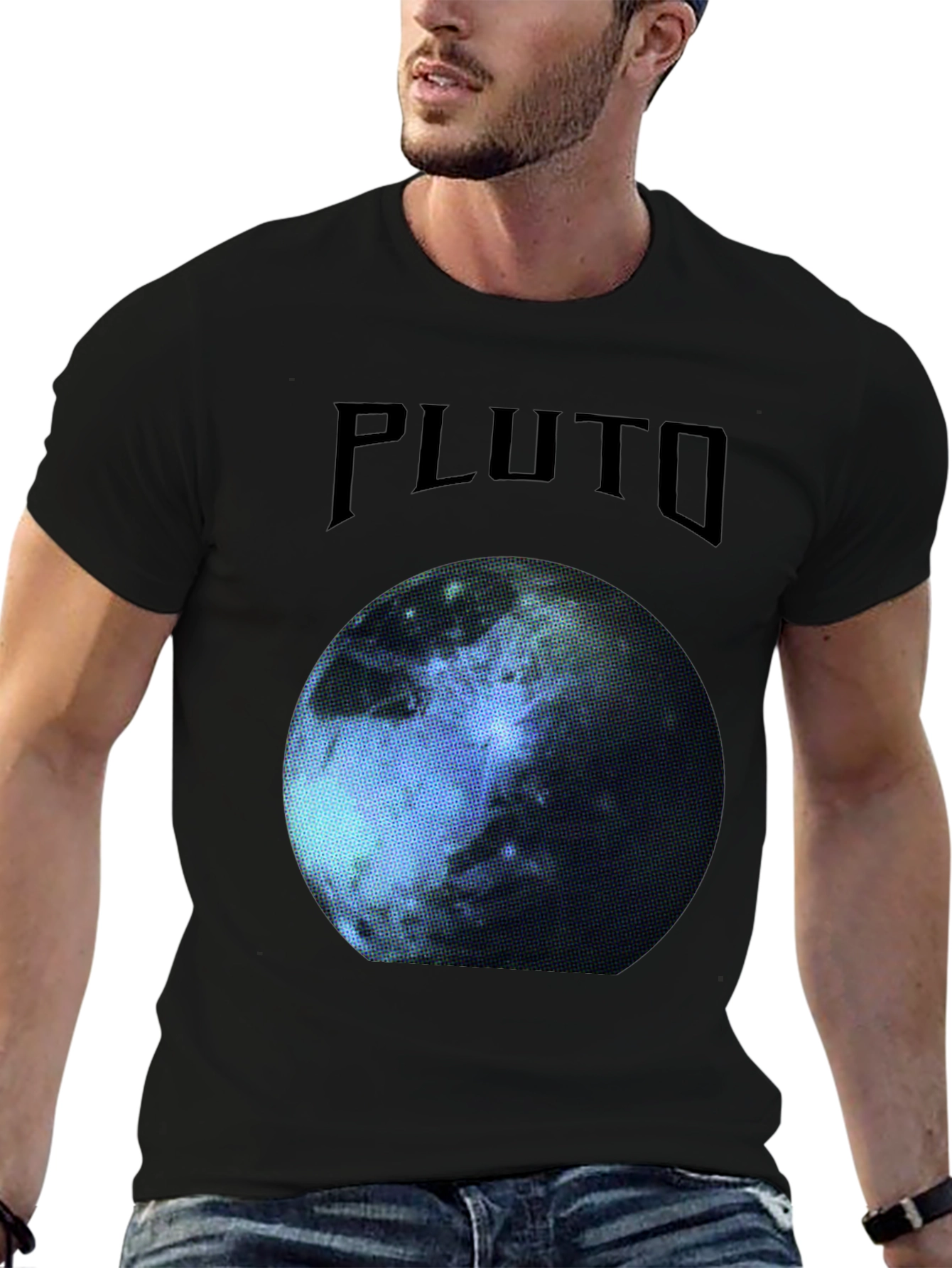Pluto Planet Graphic T-Shirt - Cool Space Tee