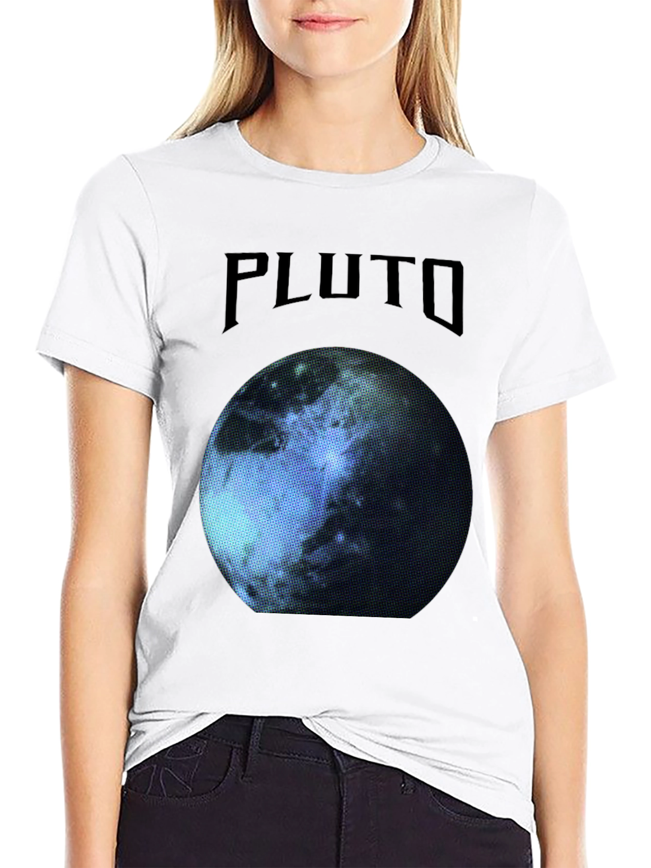 Pluto Planet Graphic T-Shirt - Cool Space Tee