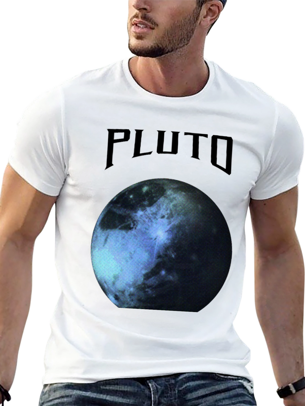 Pluto Planet Graphic T-Shirt - Cool Space Tee