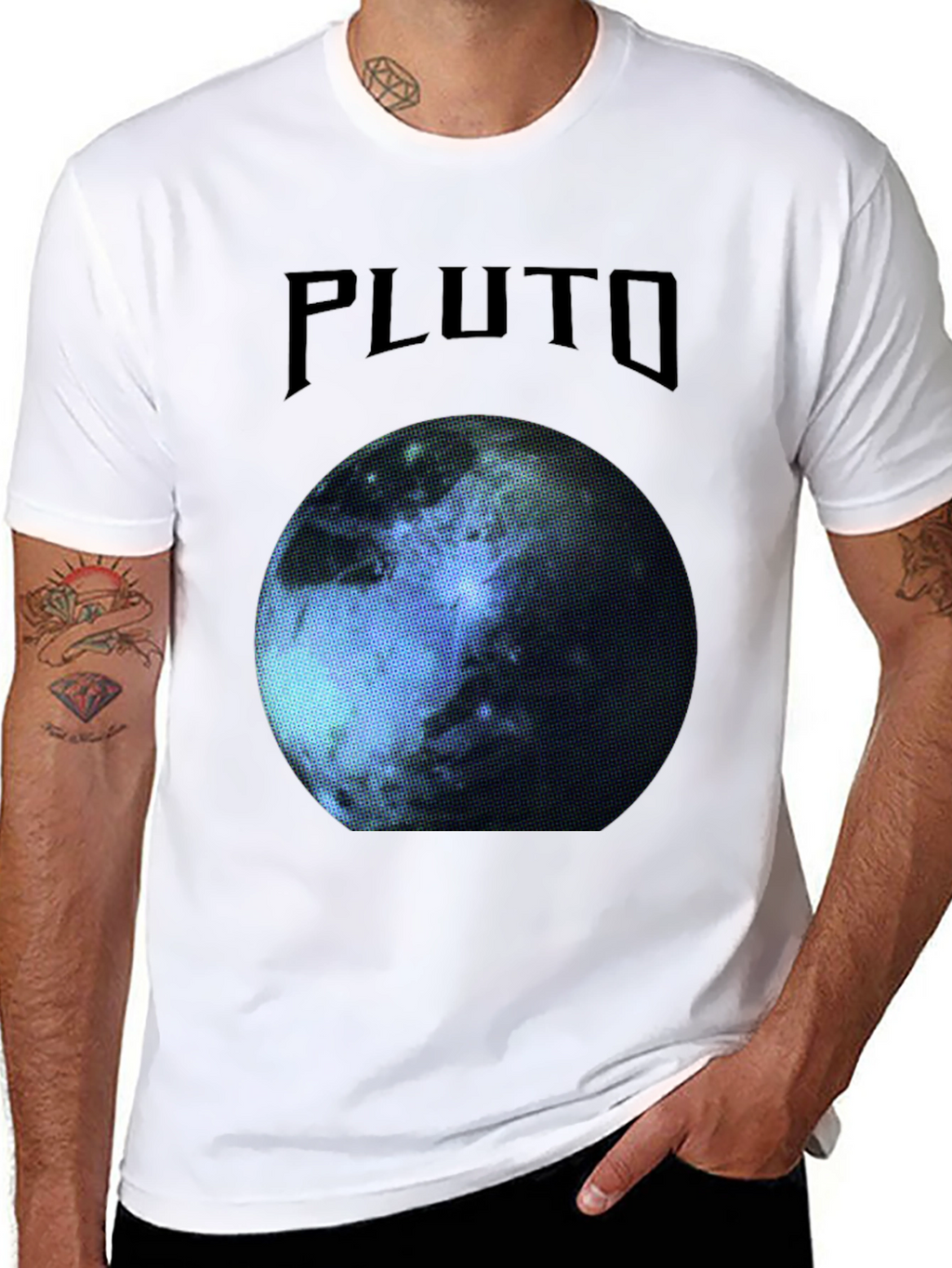 Pluto Planet Graphic T-Shirt - Cool Space Tee