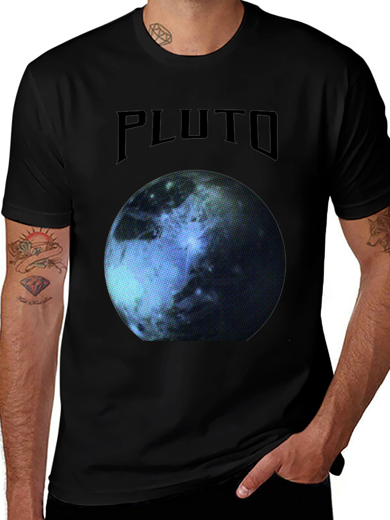 Pluto Planet Graphic T-Shirt - Cool Space Tee