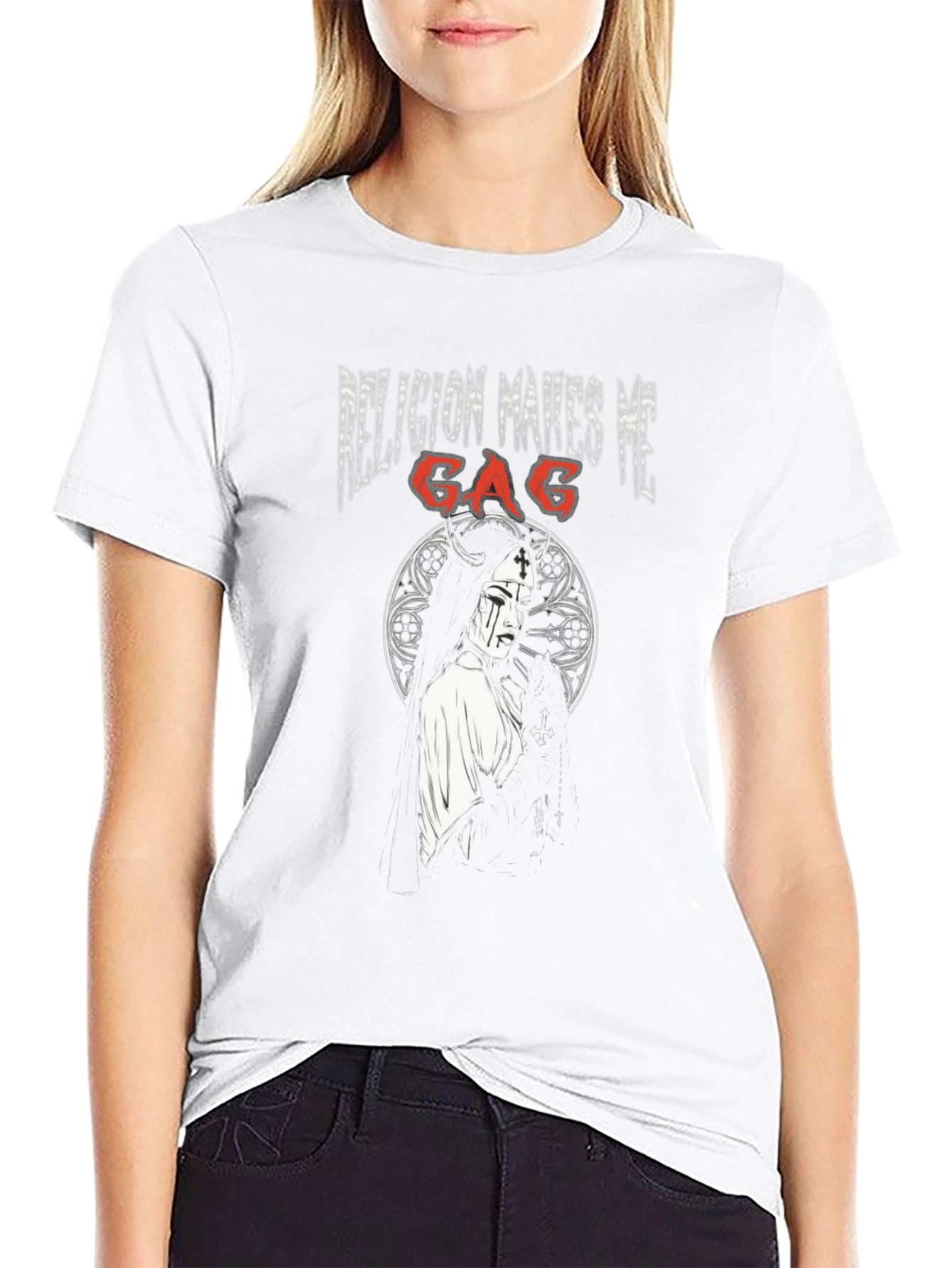 Religion Makes Me Gag Graphic T-Shirt