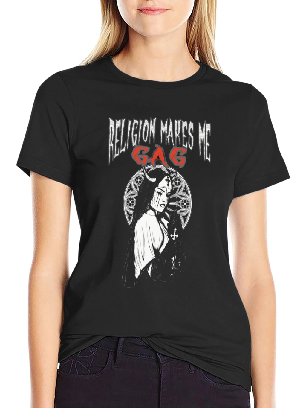 Religion Makes Me Gag Graphic T-Shirt