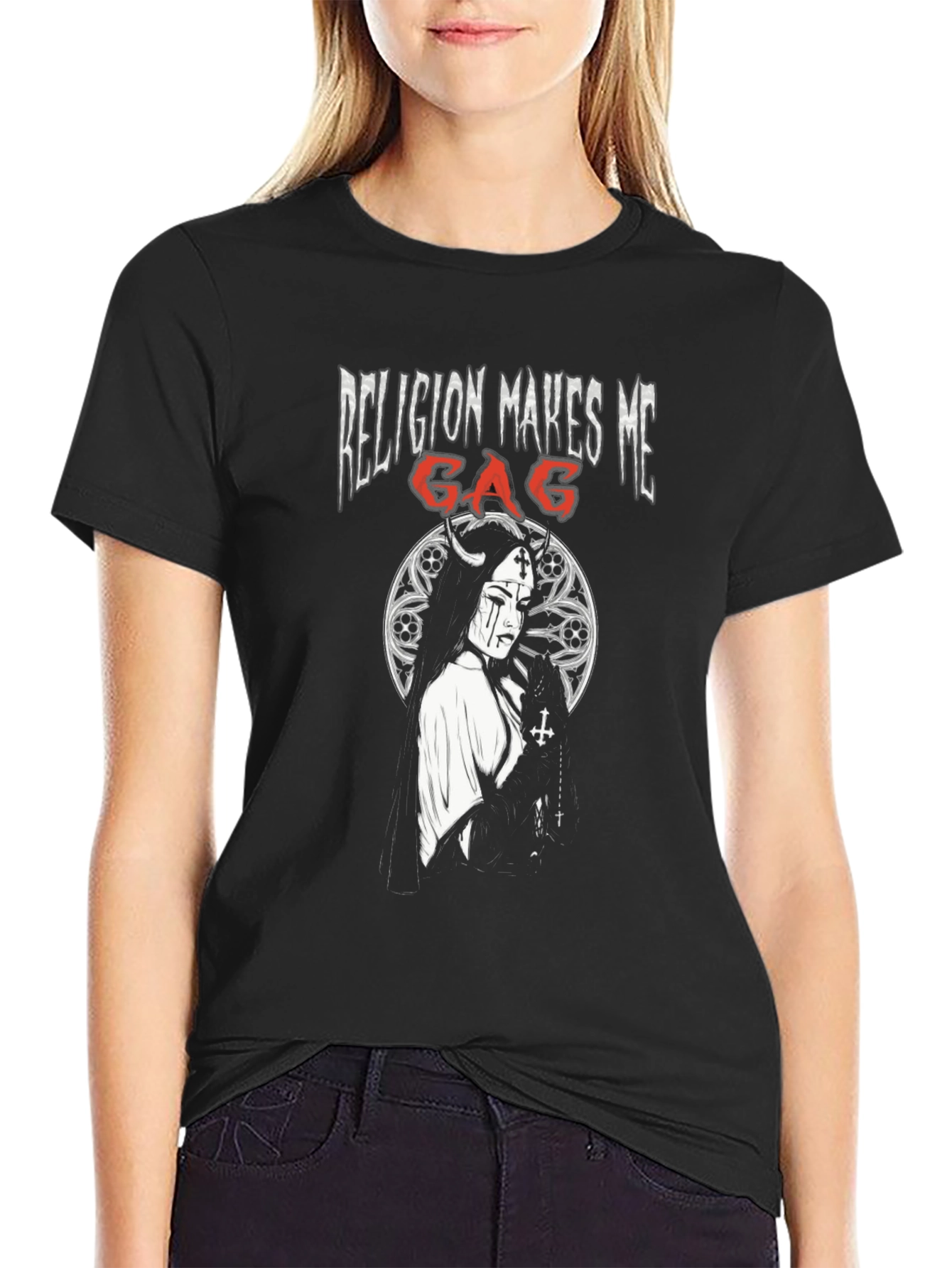 Religion Makes Me Gag Graphic T-Shirt