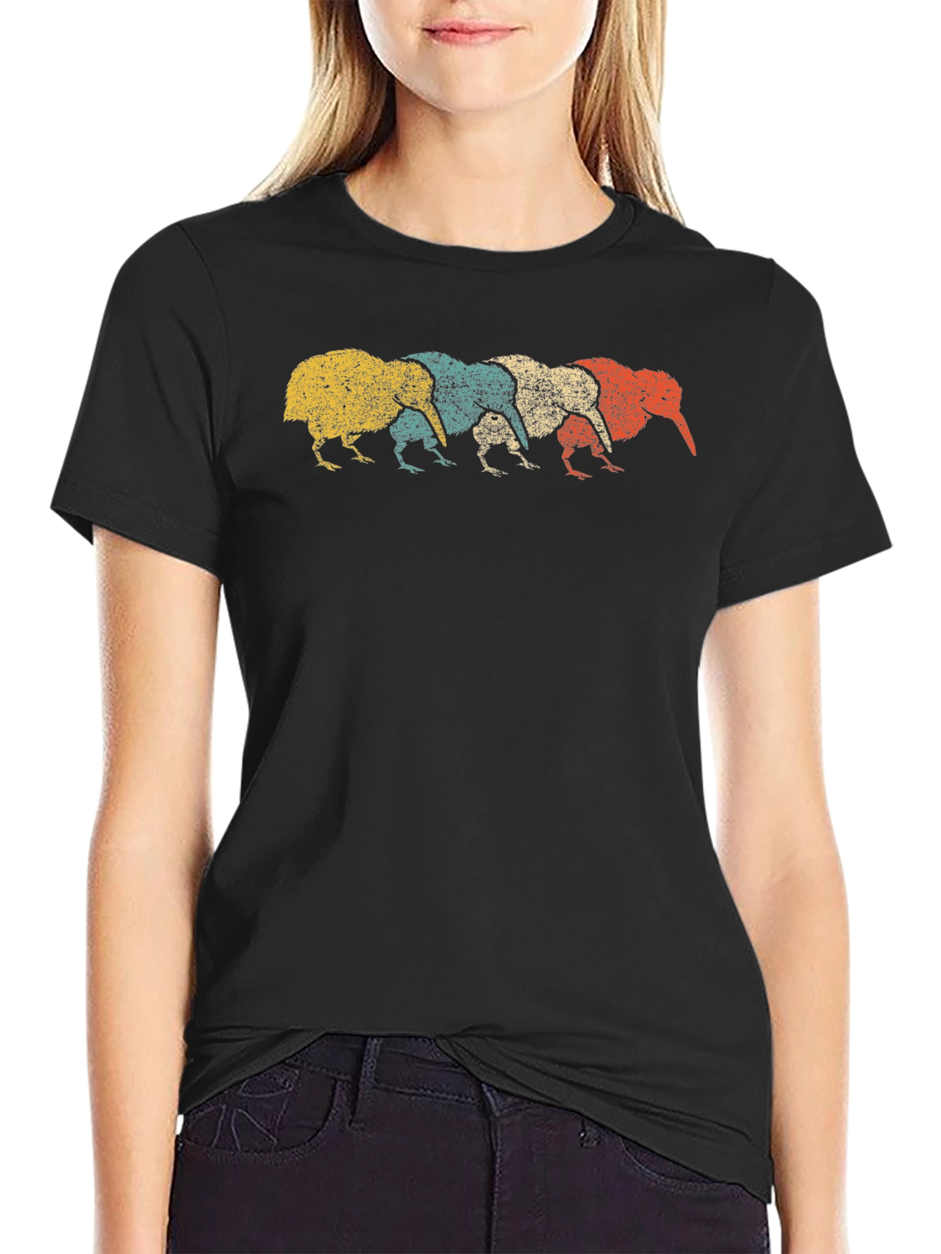 Retro Kiwi Bird Graphic Tee - Fun Novelty T-Shirt